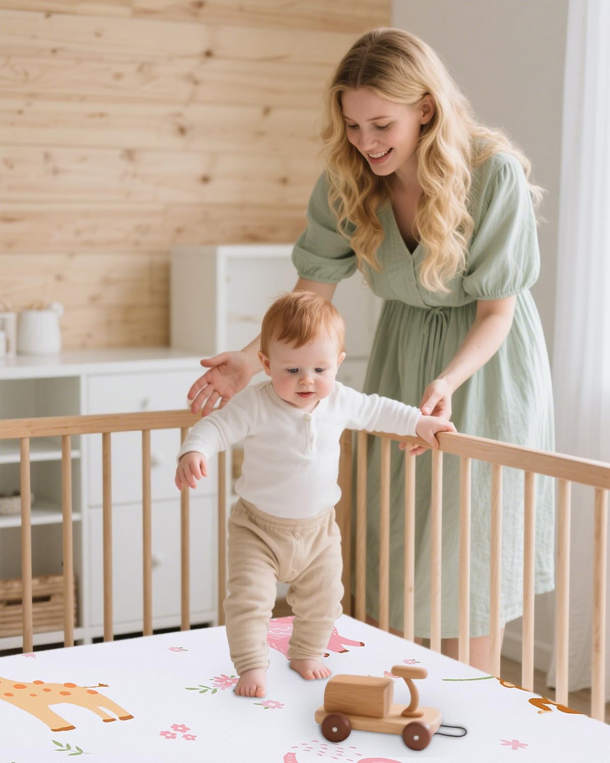 lasoftan Pack and Play Mattress - 38" x 26" Soft Mini Pad Breathable Portable Mattres Waterproof & Washable Perfectly fits Pack n Play