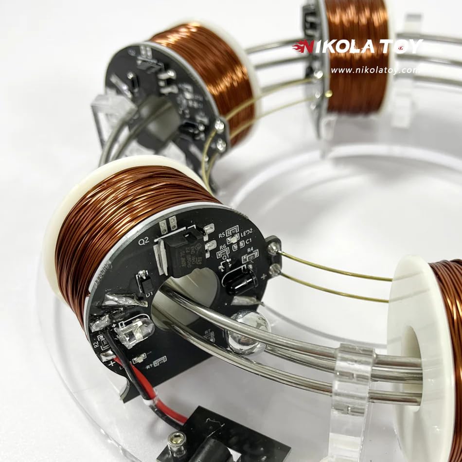 NikolaToy High tech electromagnetic Coil Accelerator - Multifunctional STEM Toy for Science Education & Creative Learning | Hands-On Physics Experiment Kit for Adults (electromagnetic Coil)