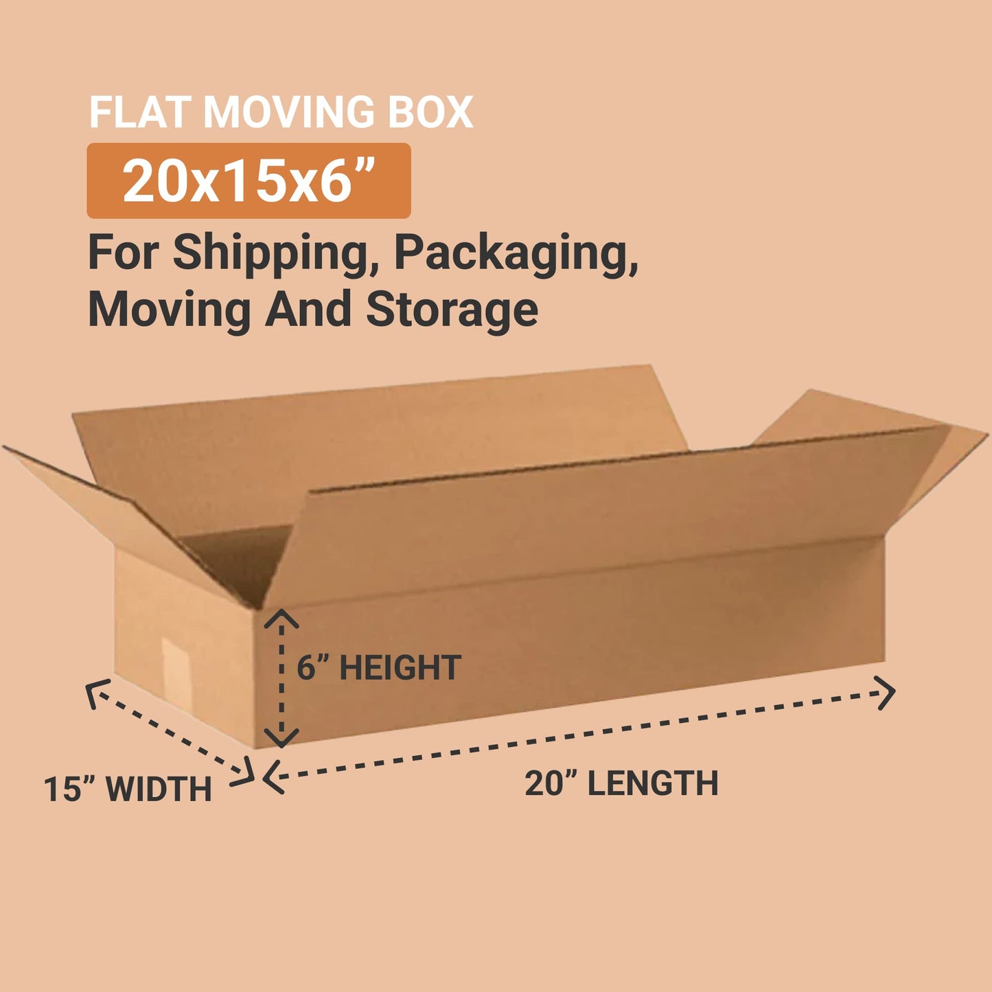 BOX USA Shipping Boxes Medium 22"L x 10"W x 4"H 25-Pack - Corrugated Cardboard Box for Moving, Mailing, Packing, Packaging and Storage