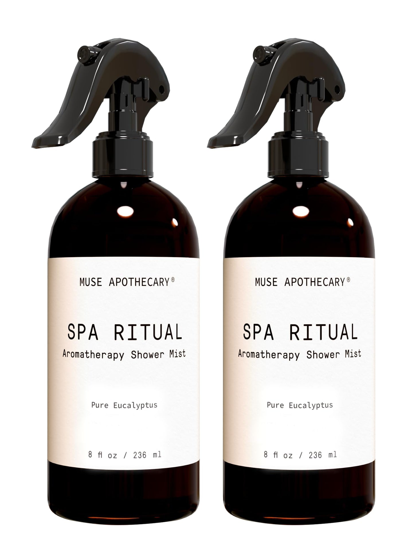 Muse Apothecary Spa Ritual Shower Mist Pure Eucalyptus Oil - Eucalyptus Spray for Shower, Bath & Linen - Spa & Shower Spray Aromatherapy - Eucalyptus Essential Oil Spray 8oz