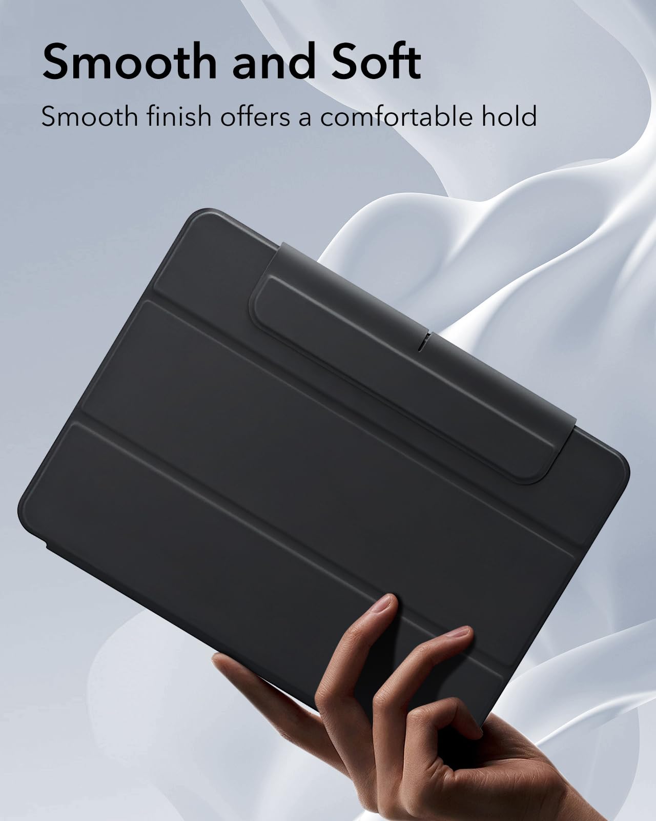 ESR for iPad Pro 13 Inch Case M4(2024), iPad Pro 13 Case with Pencil Holder, Removable Magnetic Cover, Vertical Stand, Fully Supports Pencil Pro and Pencil(USB-C), Rebound 360 Series, Black
