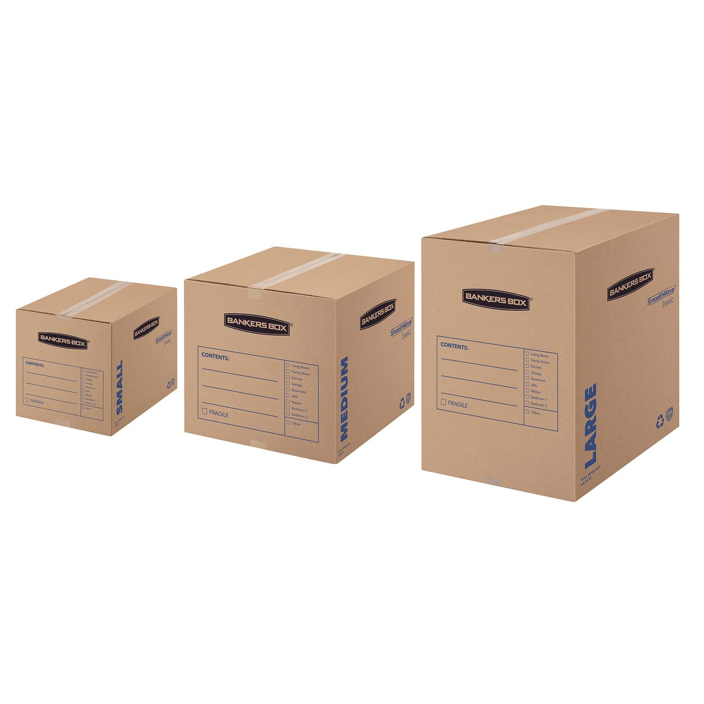 Bankers Box Small Moving Box 15 Pack, Pre-Printed for Labeling, 16.5-in x 12.25-in x 12.675-in (7713802)