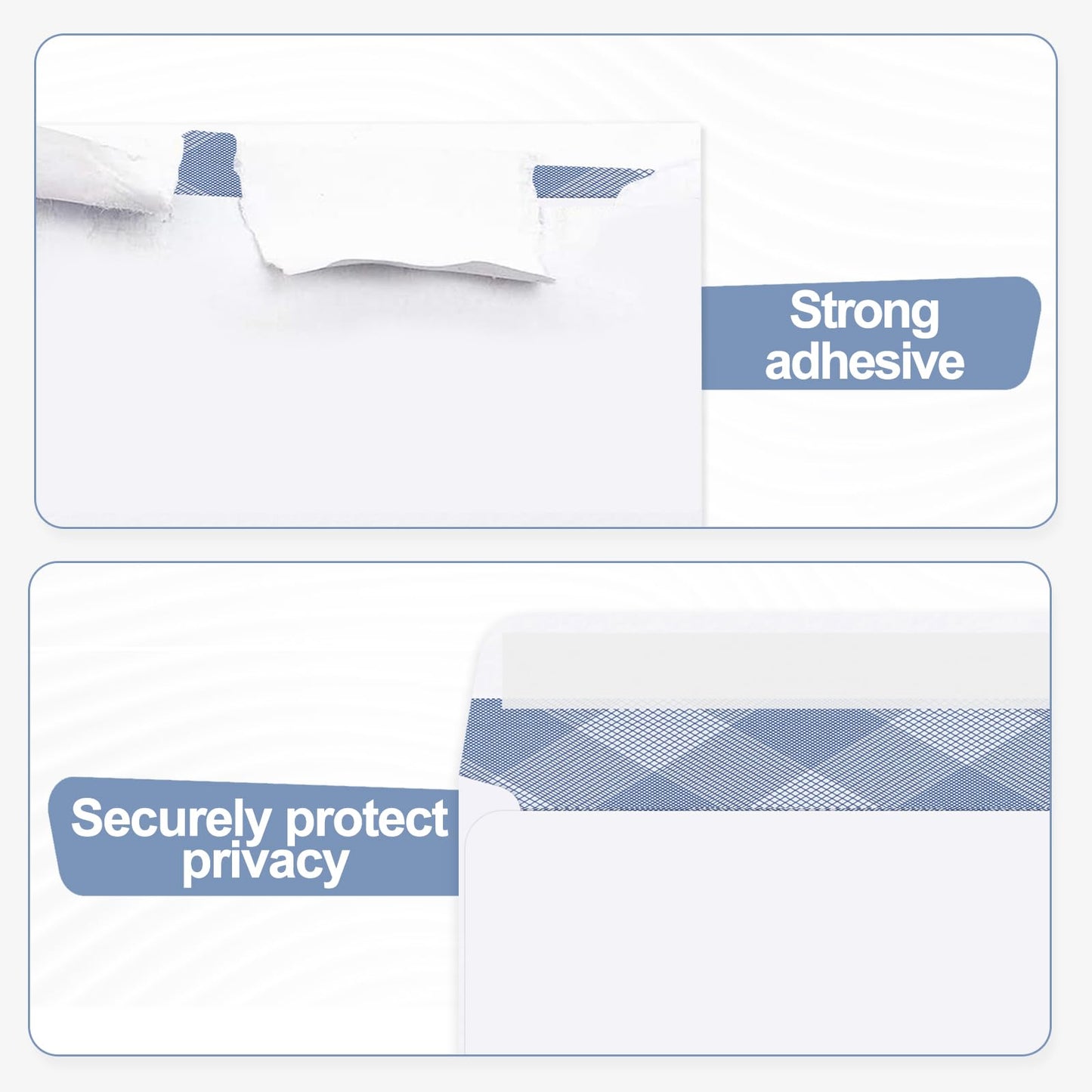 750#9 Double Window Security Envelopes, PANDRI NO.9 Self Seal White Envelopes Designed for Invoices and QuickBooks, Business Statements & Documents - Number 9 Size 3 7/8 Inch X 8 7/8 Inch - 24 LB