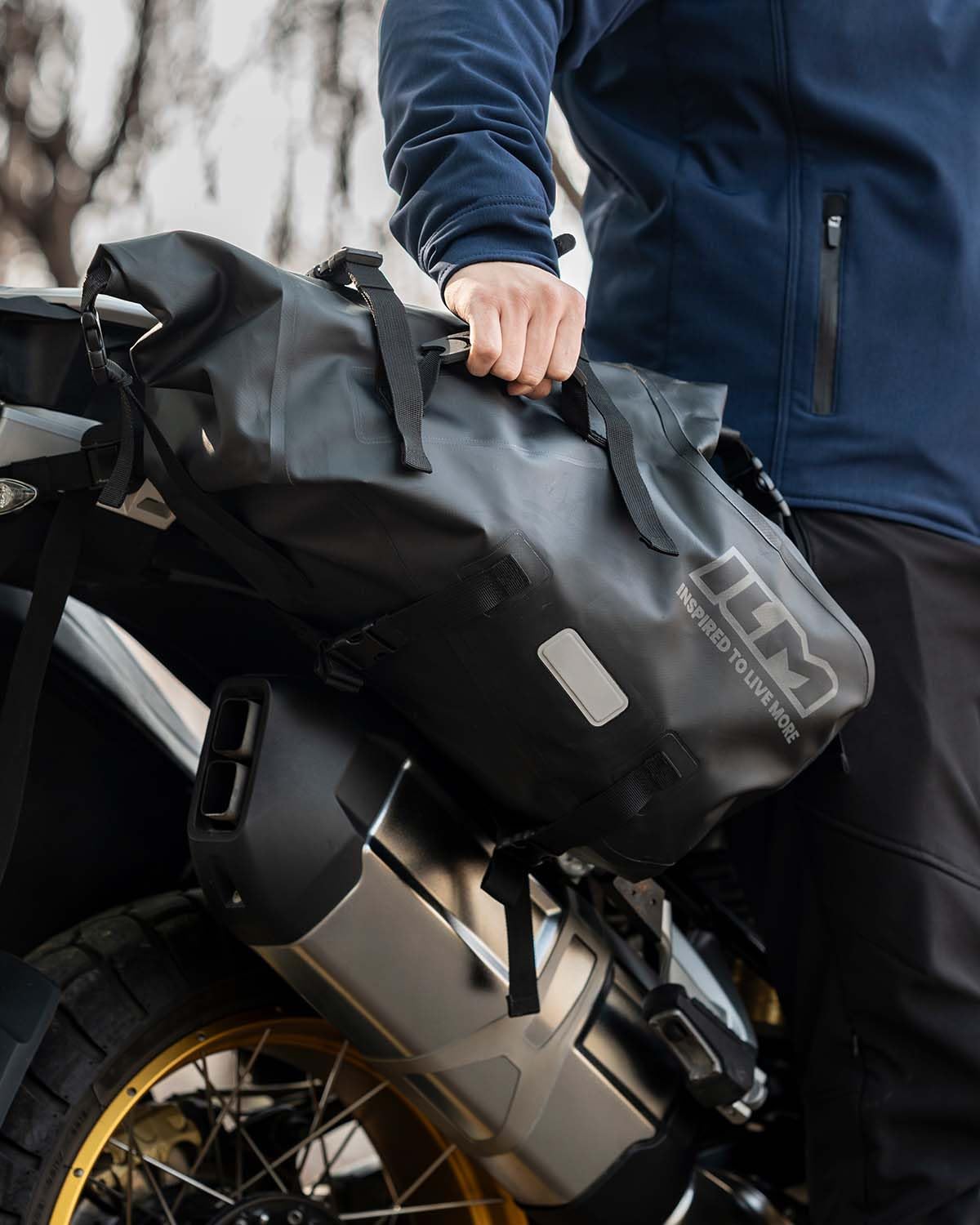 ILM Motorcycle Saddlebags Waterproof Motorbike Side Bags Panniers Large Capacity 48L(24L*2) Adventure Dual Sport BS3