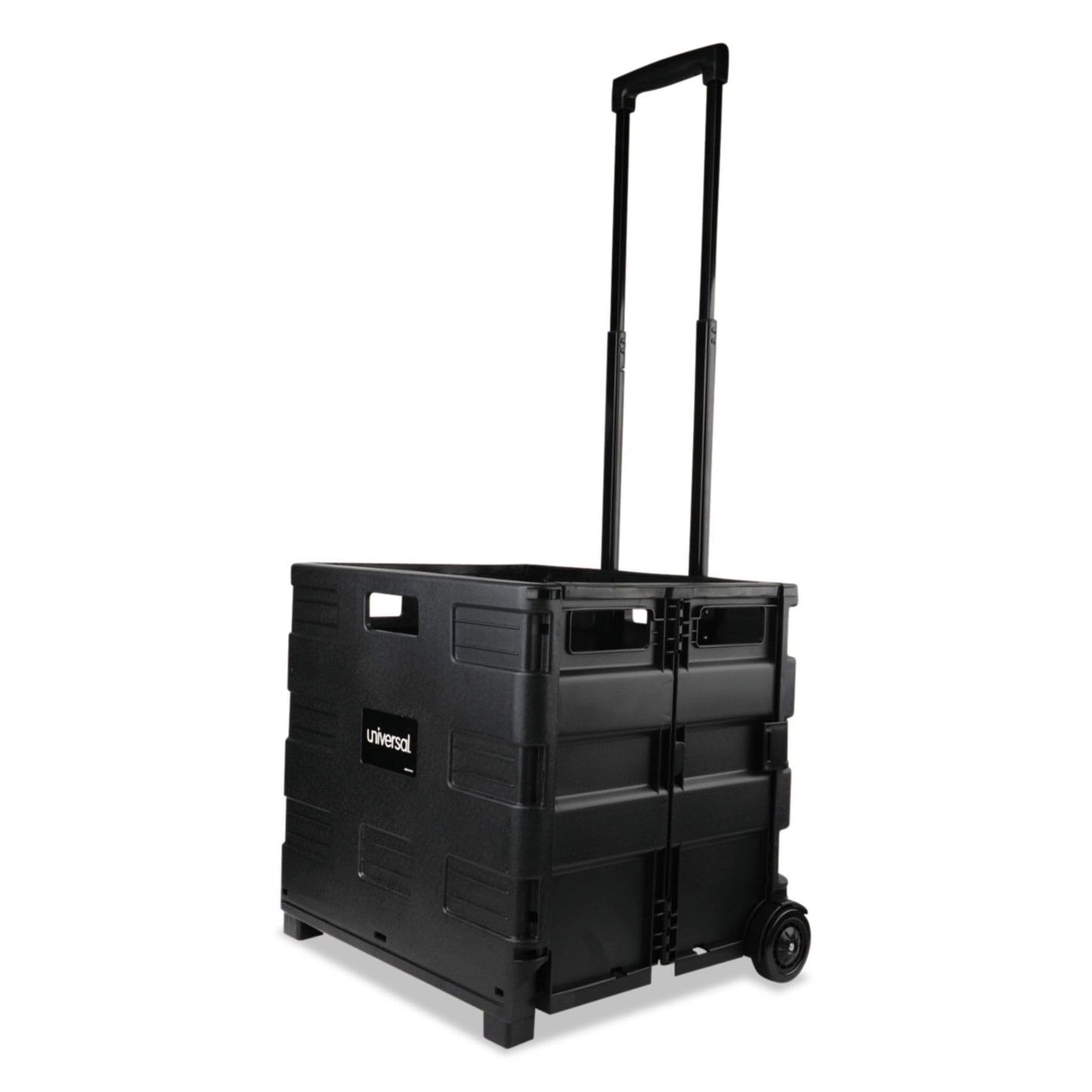 Universal Collapsible Mobile Storage Crate, 18.25" x 15" x 39.4", Black