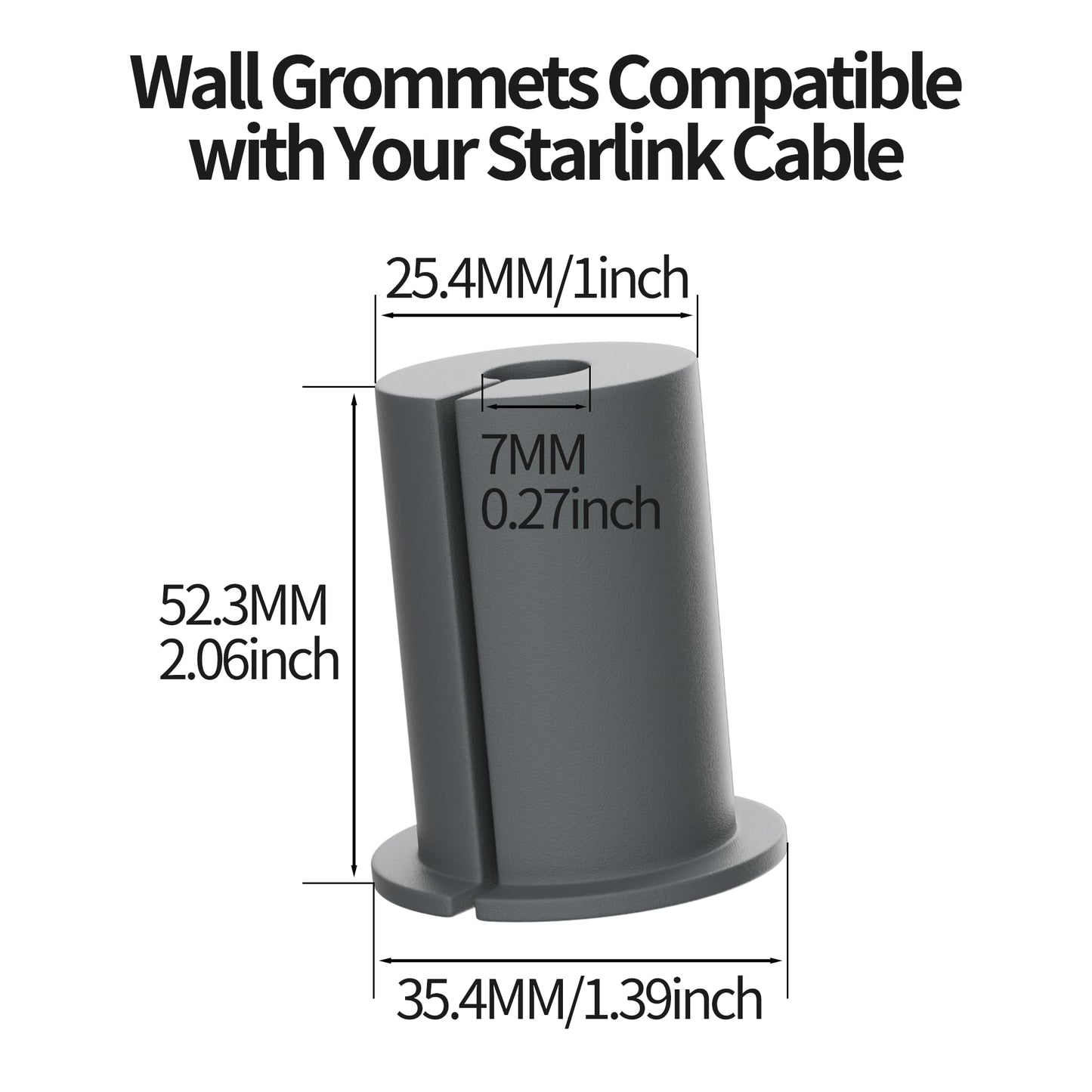 EAZUSE Starlink Cable Routing Kit for Gen 2 Gen 3 Starlink Cable Grommets Wall Pass Through Tool Kit for Roof Mounting Wall Mount Including 1" & 5/16" Drill Bit, Wire Clips Glue & Cable Ties