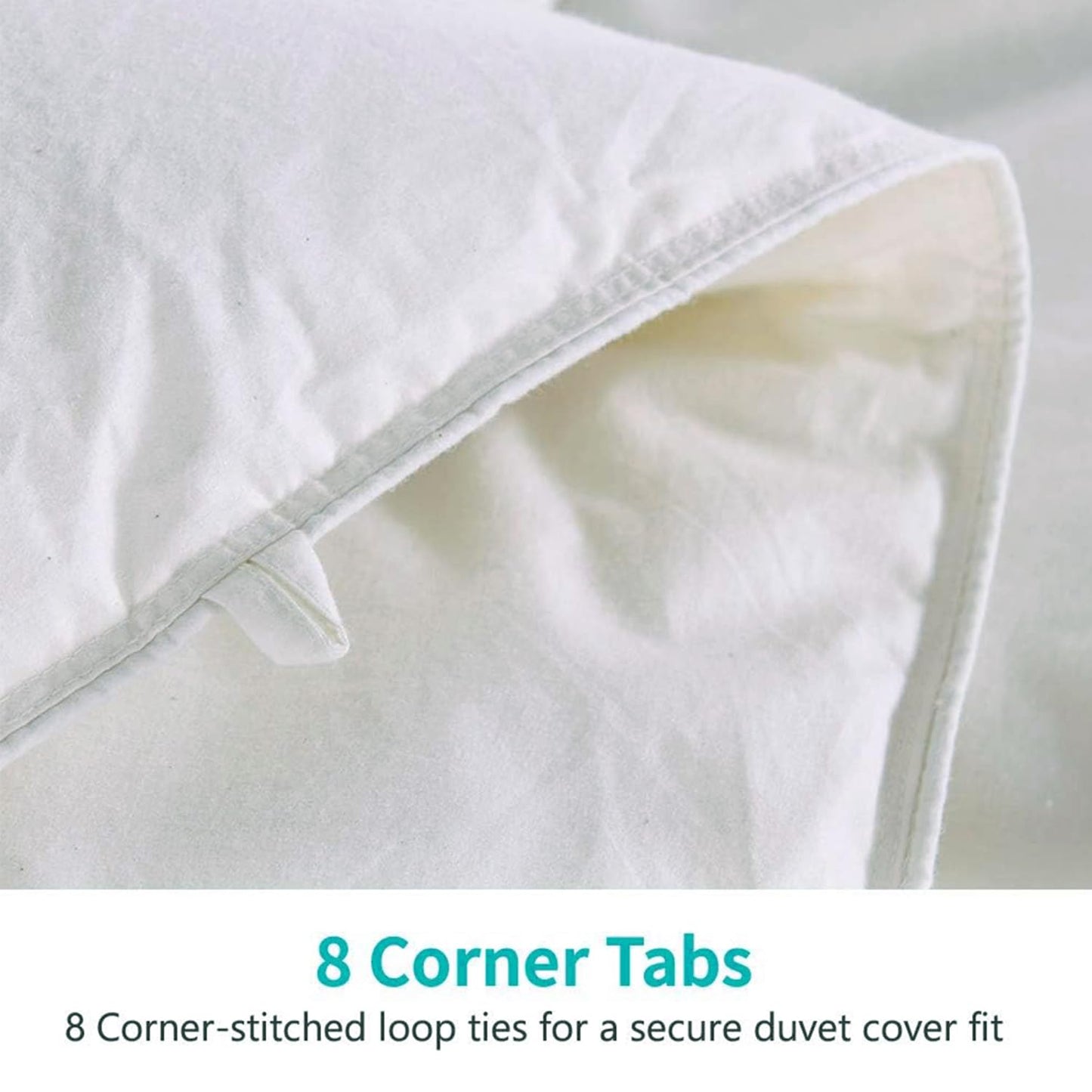 APSMILE Lightweight Down Feather Fibers Comforter Full/Queen Size, Fluffy Duvet Insert for Warm Weather/Hot Sleepers -Ultra Soft 100% Organic Cotton Cover, High FP Summer Duvet (White, 90x90)