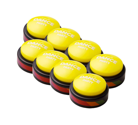 30 Second Dance Party - So Many Buttons (Pack of 8) | Dance Party Button with Music | Gag Gifts | Office Toys