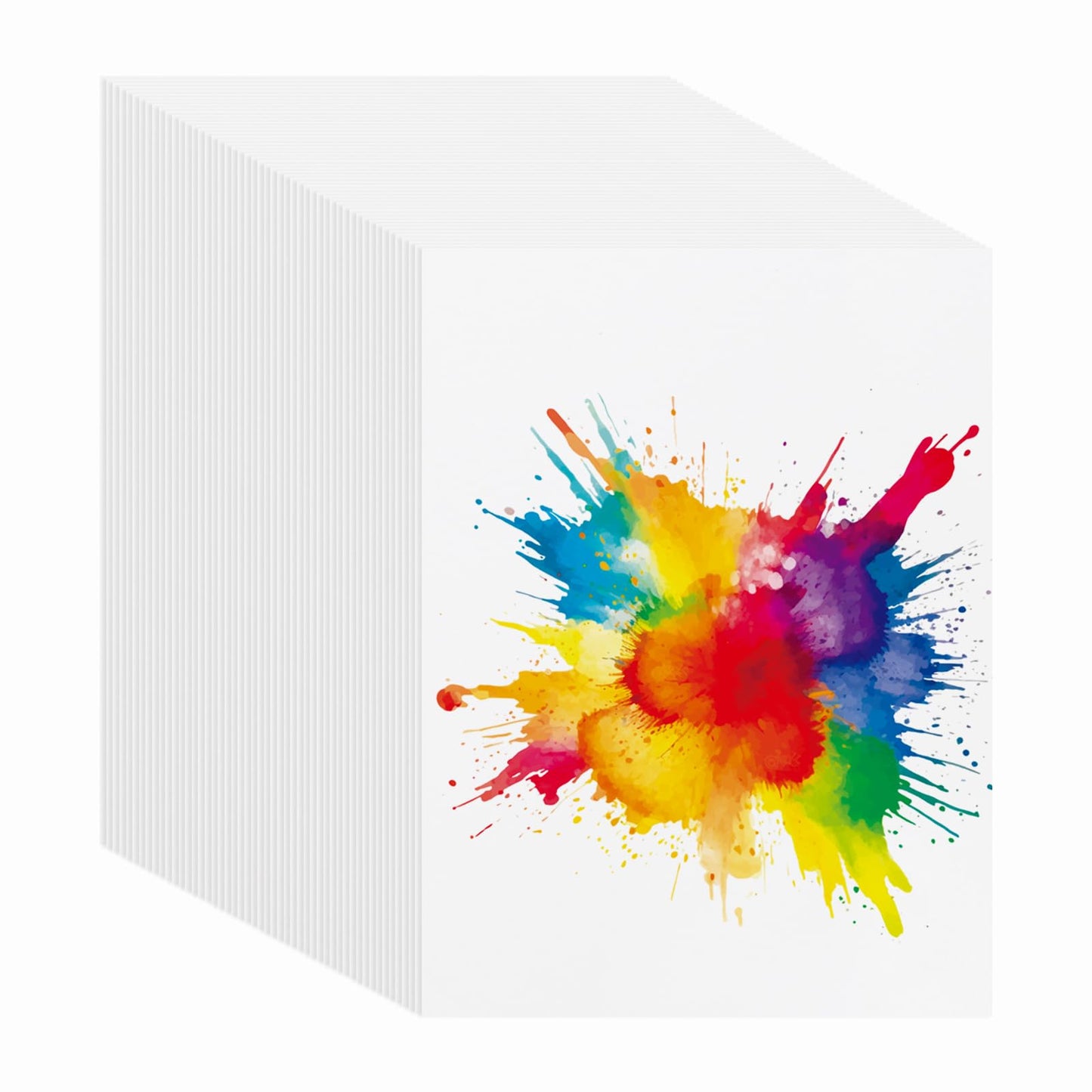 PATIKIL 80 Sheets Cotton Watercolor Paper 140lb/300 GSM Hot Press Water Coloring Paint Paper for Art Painting Watercolor Drawing Artist, 10.63x7.68 Inch