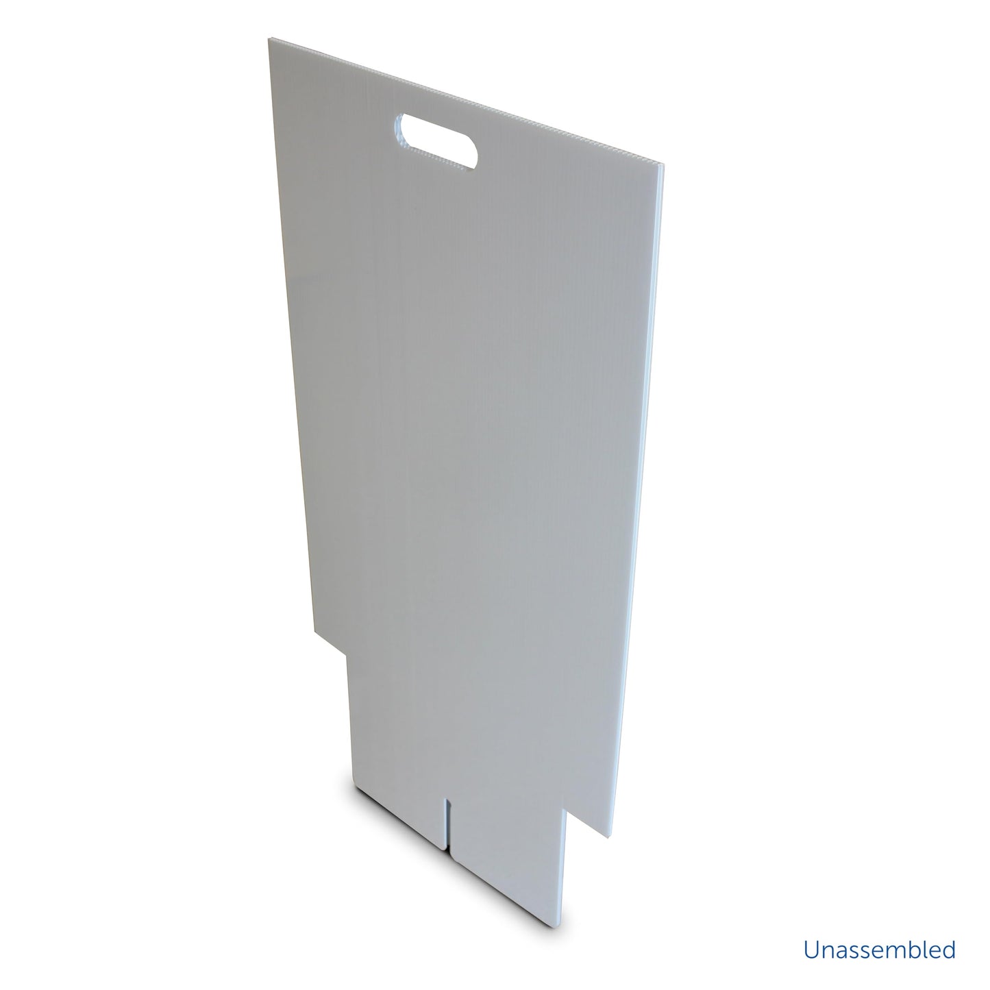 Flipside Products 35.5"x 23" Double- Sided Corrugated Plastic Dry Erase Marquee Easel, Signboard, Indoor Outdoor, Sidewalk Curb Sign, White