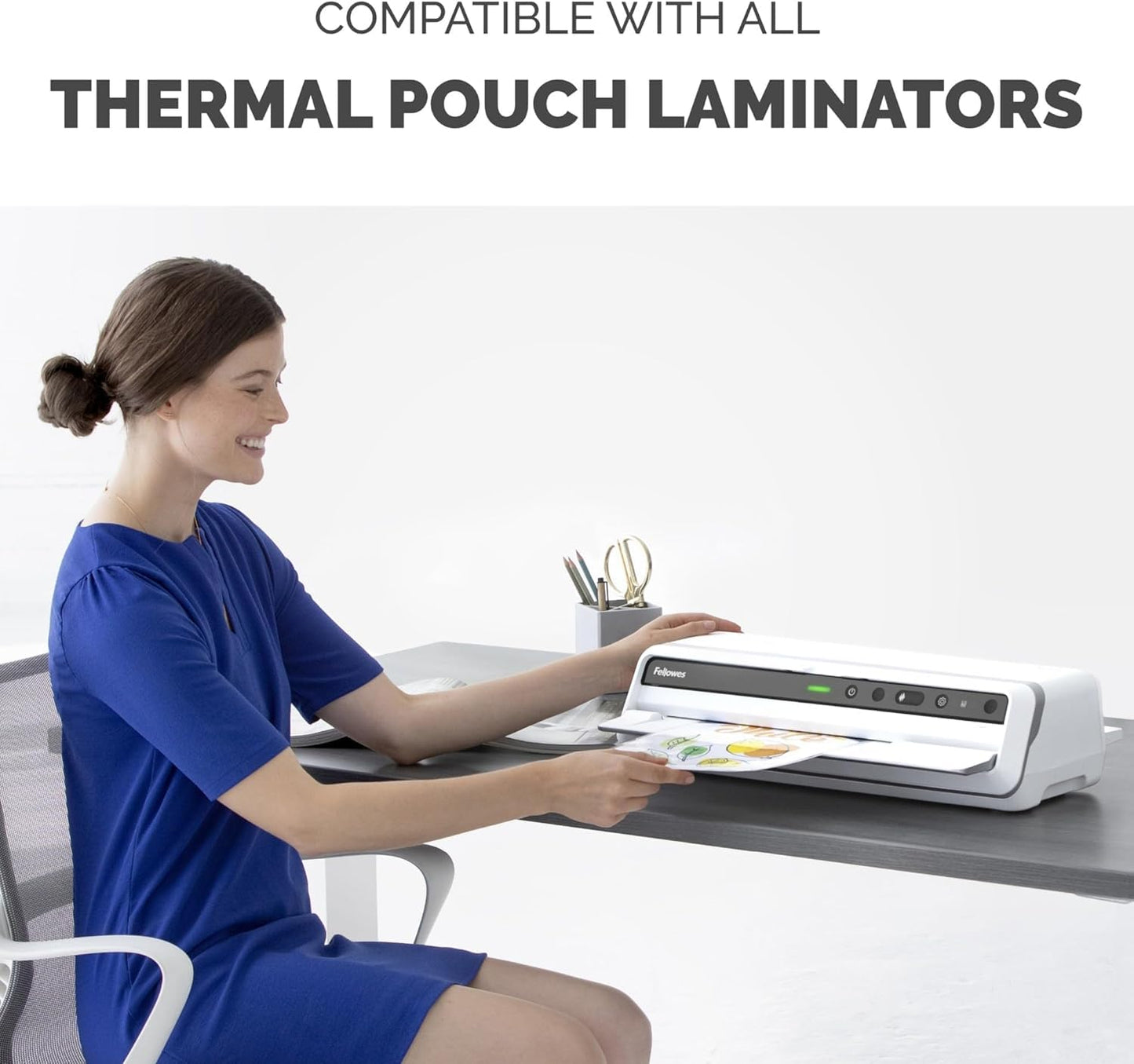 Fellowes Thermal Laminating Sheets, Letter Size, 5mil 200pk 2pk, 400 Sheets, Clear, Photo Safe, Dry-Erase Friendly, Pouches Compatible with Most Thermal Laminators