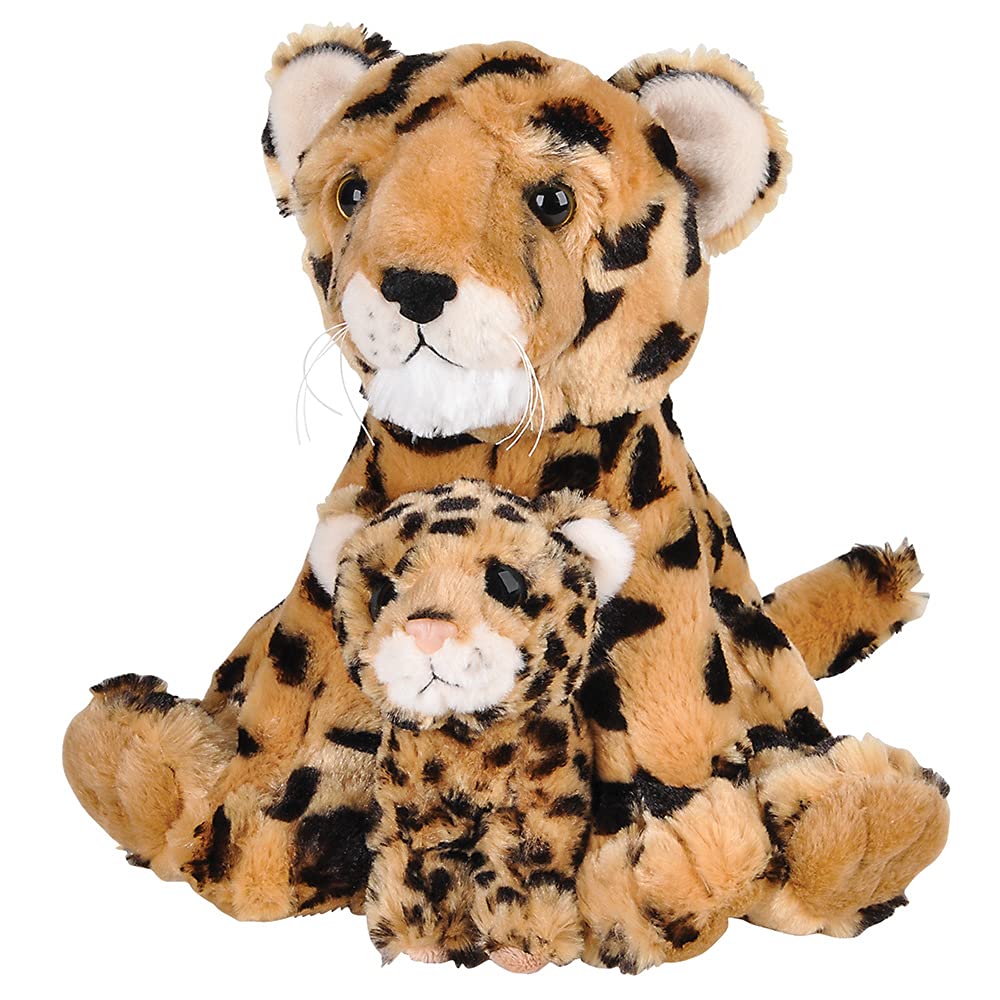 Birth of LIfe Cheetah and Baby Plush Toy 10 High