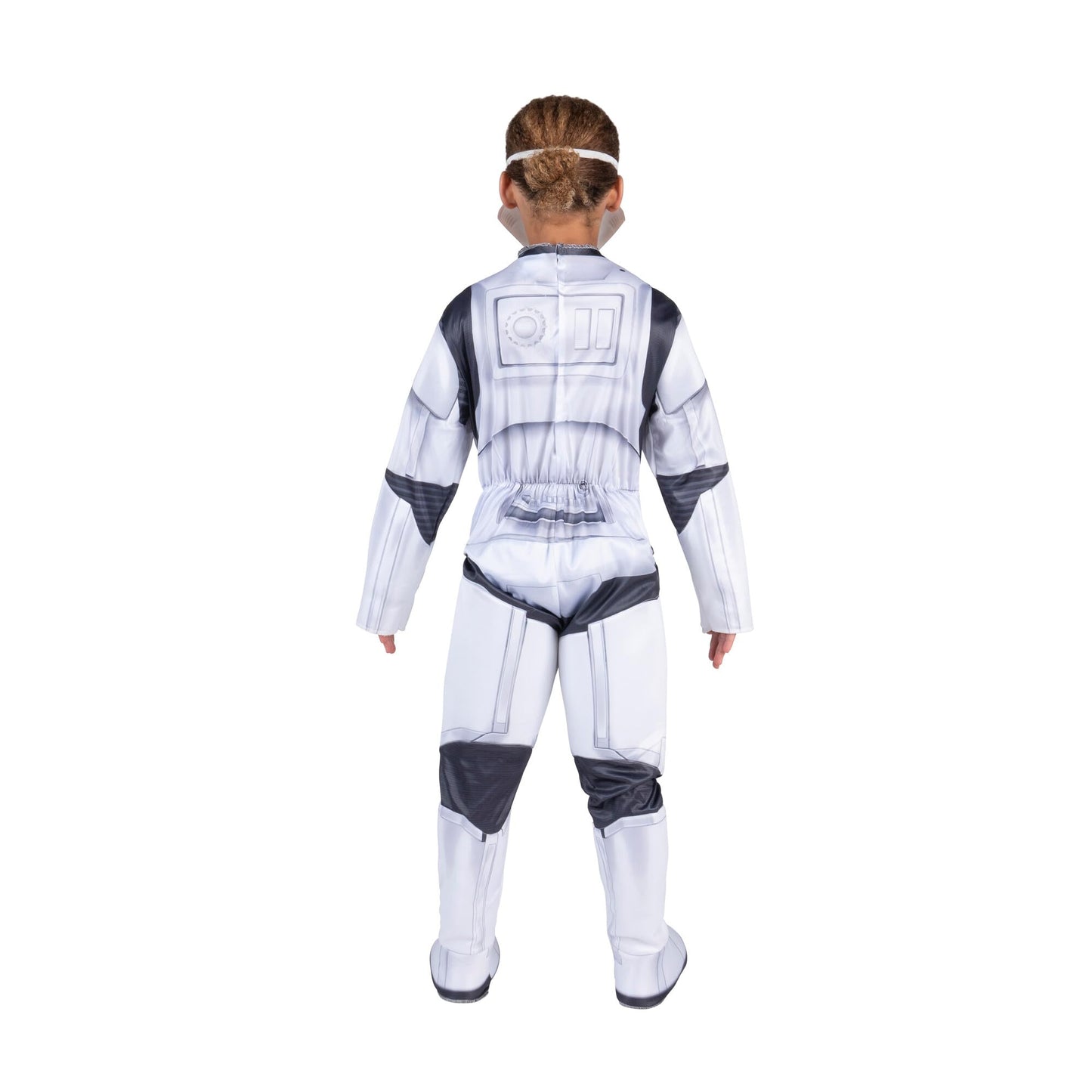Star Wars Stormtrooper QUALUX Costume (Child) - Qualux Jumpsuit with 3D Half Mask - Size Large White