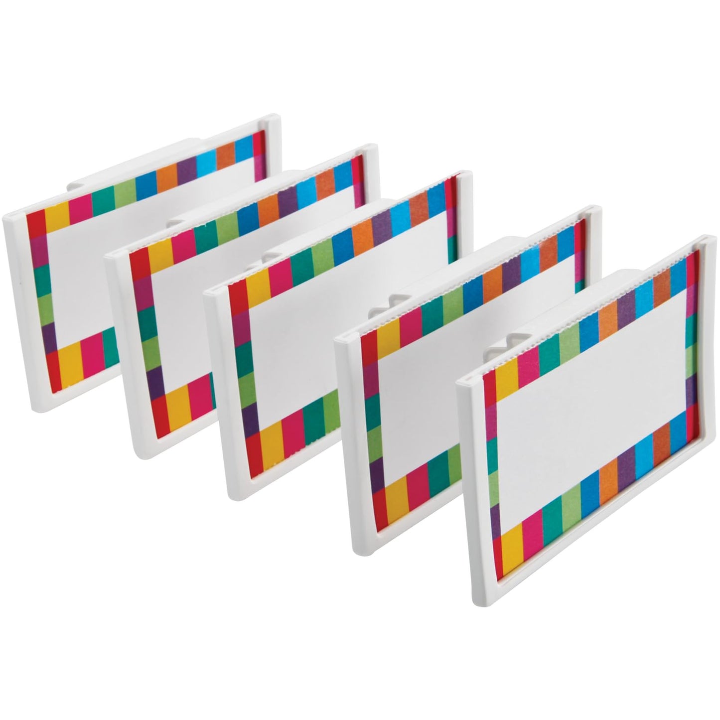 Really Good Stuff Durable Book and Binder Holder - 5pack, Bright Neon Colors, 5 ?? x 12 ?? x 7 ??, Classroom Organization, Storage Solution, Sturdy and Versatile