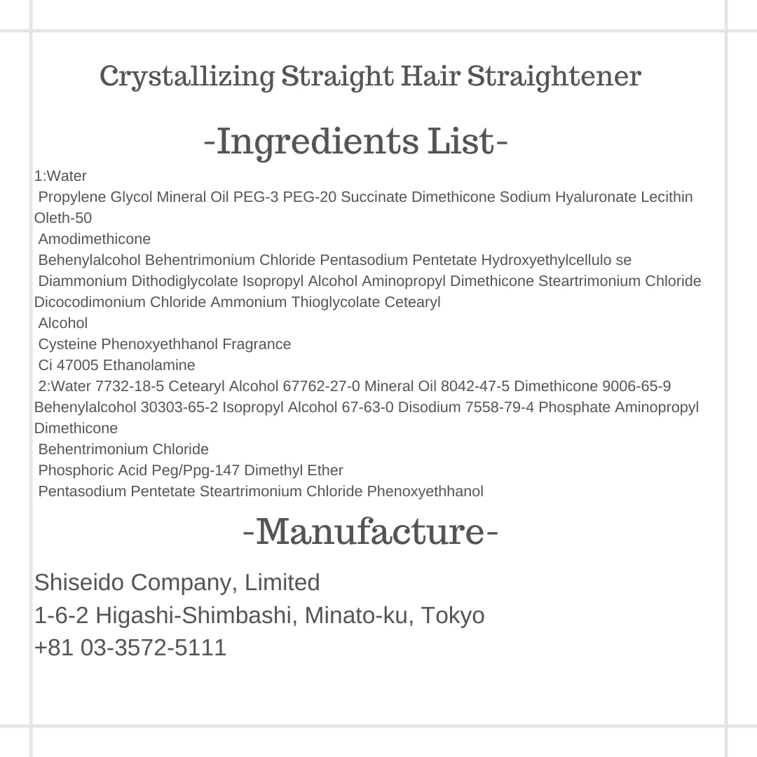 Japanese Hair Rebonding and Straightening Treatment - Permanent Crystallizing Straightener (1EX) with Neutralizing Cream (2) for Very Resistant Hair, Includes Hair Brush