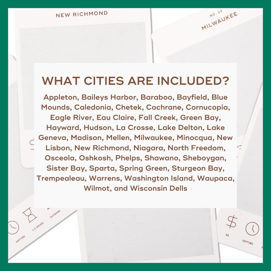 Reach International Outfitters Wisconsin Adventure Bucket List: 50 Scratch-Off Cards for Outdoor Activities, Tourist Attractions, and Road Trips - Perfect Travel Gift and Guide for Exploring