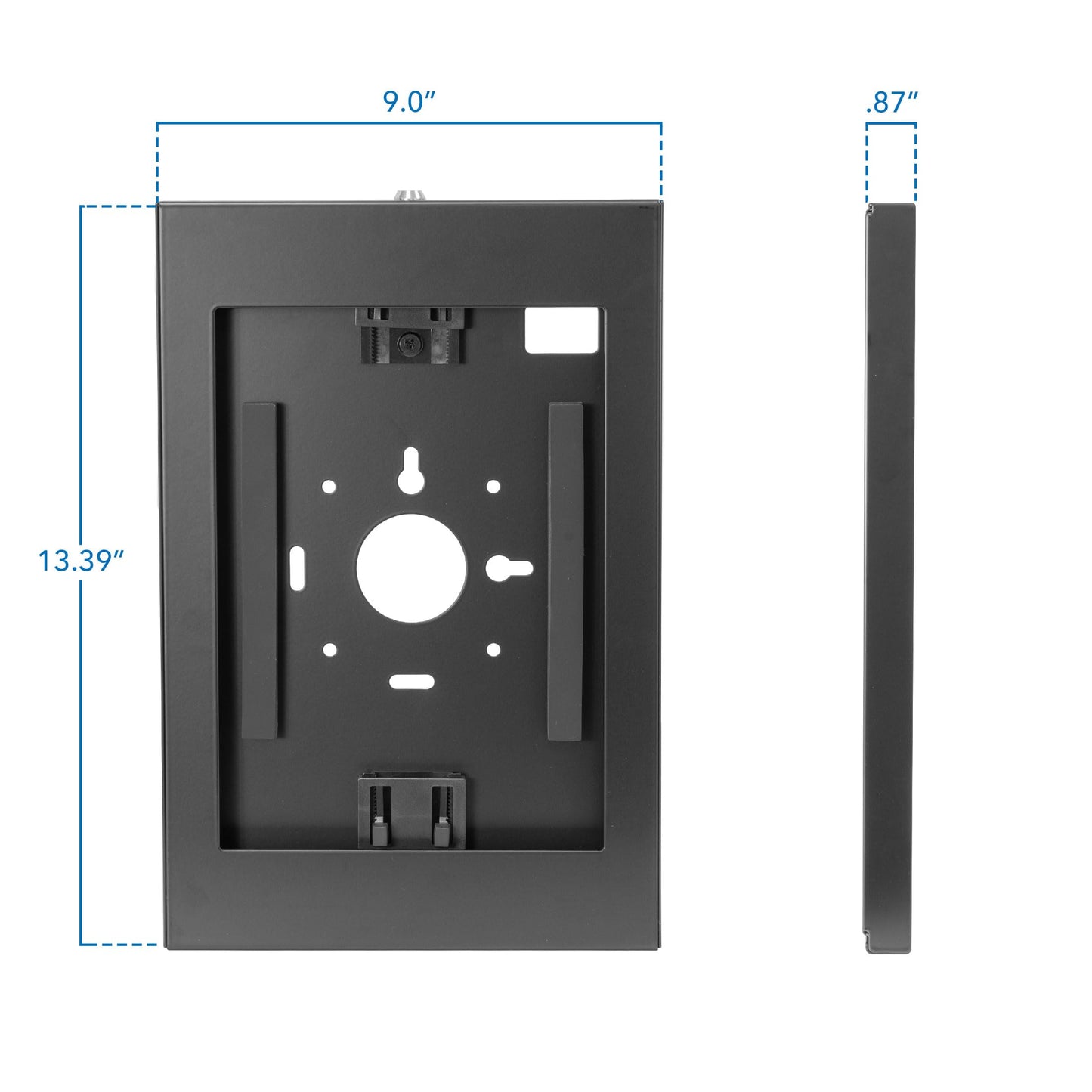 Mount-It! Anti-Theft Tablet Kiosk Wall Mount Compatible with iPad 10, 9, 8, Pro 10.5, Air 10.5, Locking Kiosk for iPad, Low-Profile Steel Security Tablet Wall Mount, Black