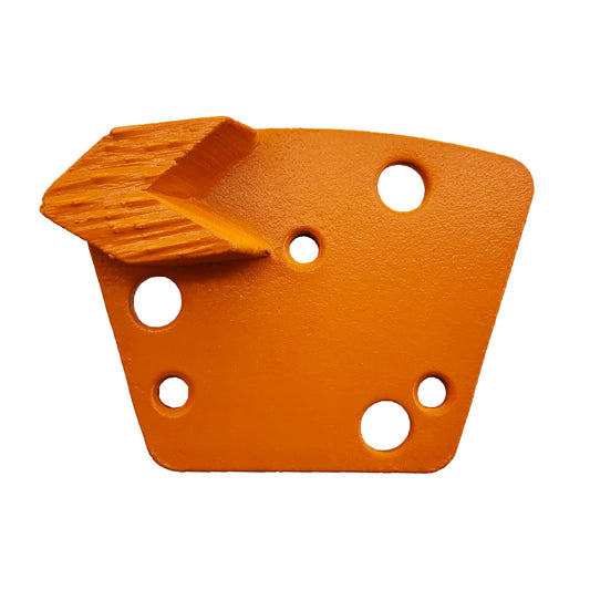 9 Pcs Pro Trapezoid Diamond Grinding Shoes Soft Bond for Hard Floor (Grit Optional), for Blastrac Or Other Common Floor Grinding Machine (40 Grit - 2 Oval Segment S Bond for Hard Floor)