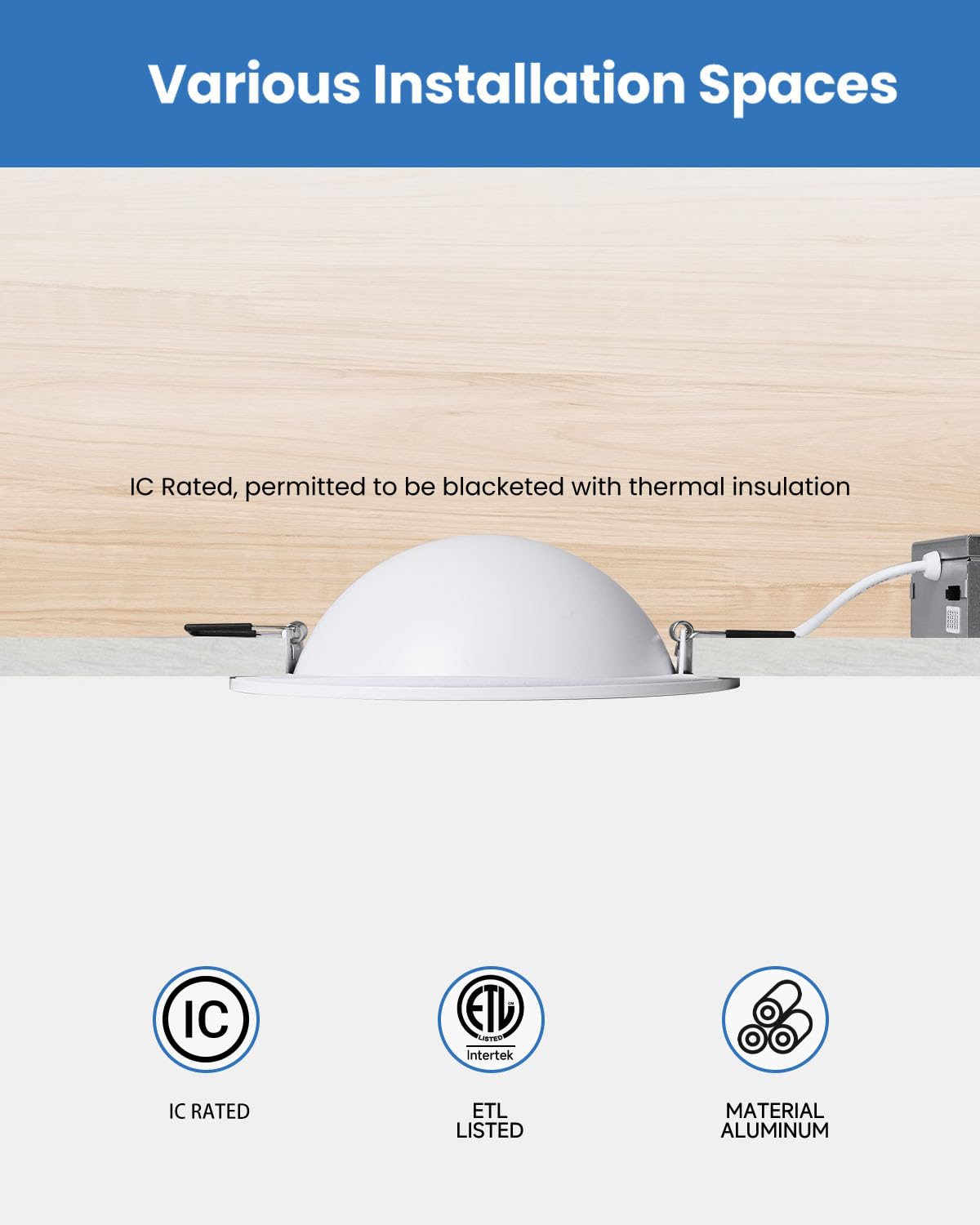 POPANU 6-Inch Gimbal Recessed Light - 12W 90° Tilt & 360° Rotation, 5CCT (2700K-5000K), IC Rated LED Eyeball Recessed Lighting, for Sloped Ceilings, Soffit Light, Hallyway，Kitchens, White 6 Pack