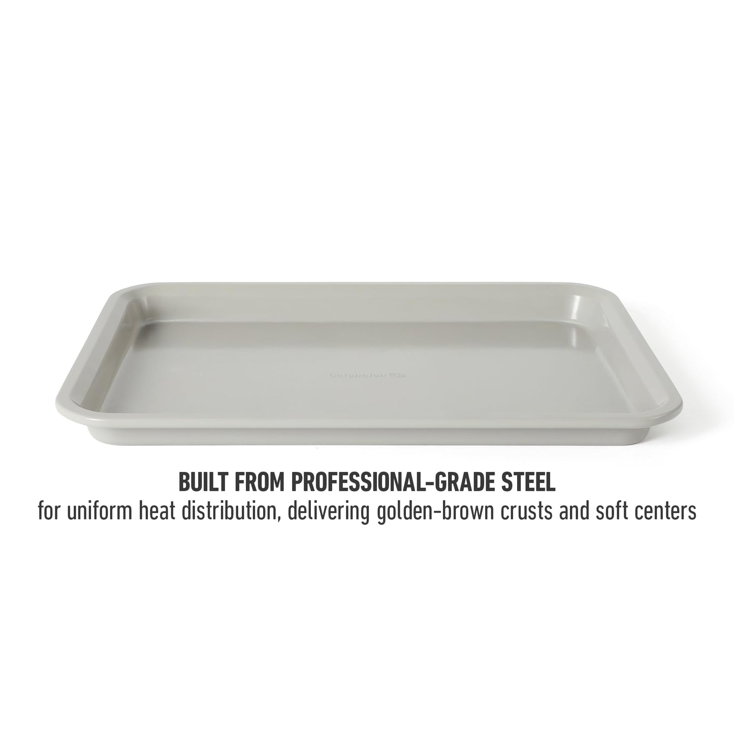Calphalon Legacy Cookie Sheet Set, 3-Piece Nonstick Baking Sheets 18 15 13 Inch Cookie Baking Sheet, Metal Baking Sheet, Taupe, PFOA-Free for Even Baking, Oven Safe Cookie Pans for Baking