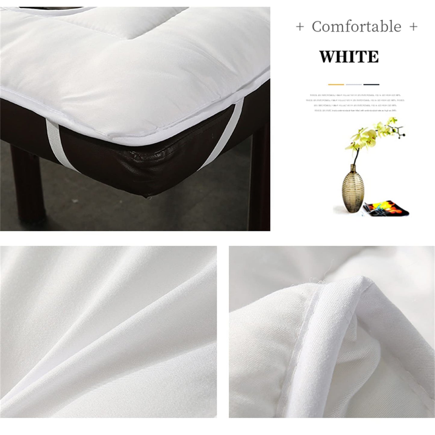MWNAGO Spa Massage Table Pad & Face Cradle Set - Soft and Comfortable Thick Facial Bed and Headrest Cover 75"x31.5" Thickened Mattress with Holes