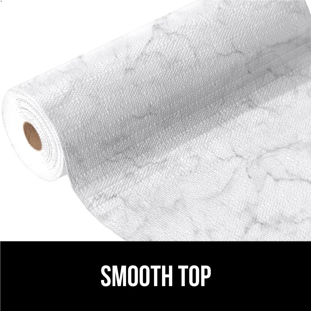 GORILLA GRIP Slip Resistant Drawer and Shelf Liner 2 Pack, Non Adhesive Water Resistant, Easy Clean and Trim, Smooth Surface Liners for Kitchen Cabinet, Shelves, Drawers, Pantry, 12 IN x 20 FT, Marble