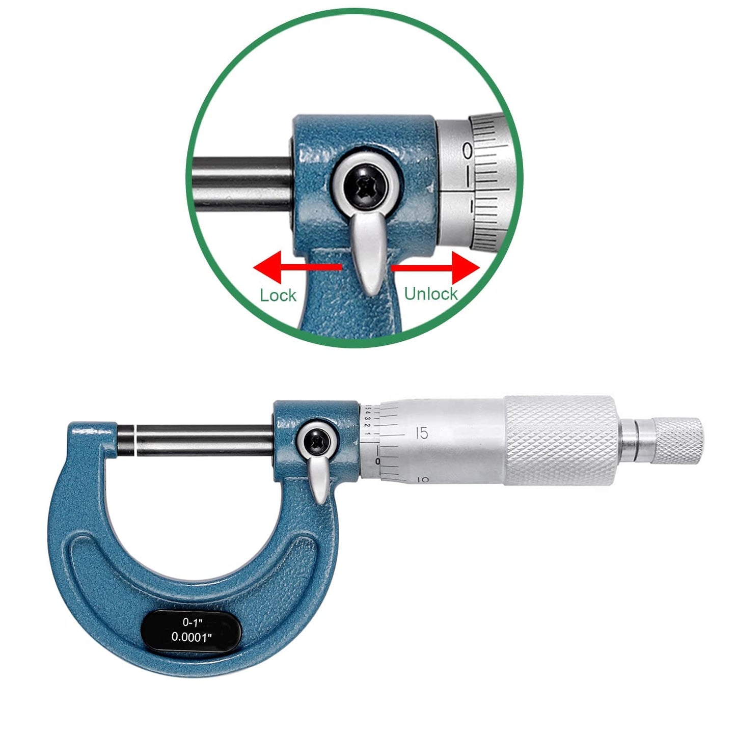 Outside Micrometer Set, HDLNKAK 0-3" Machinist Micrometer, 3 Pcs Machinist Tool Set, 0.0001" Graduation Micrometer Set, Alloy Precision Micrometer, Micrometer Standard Set with Case
