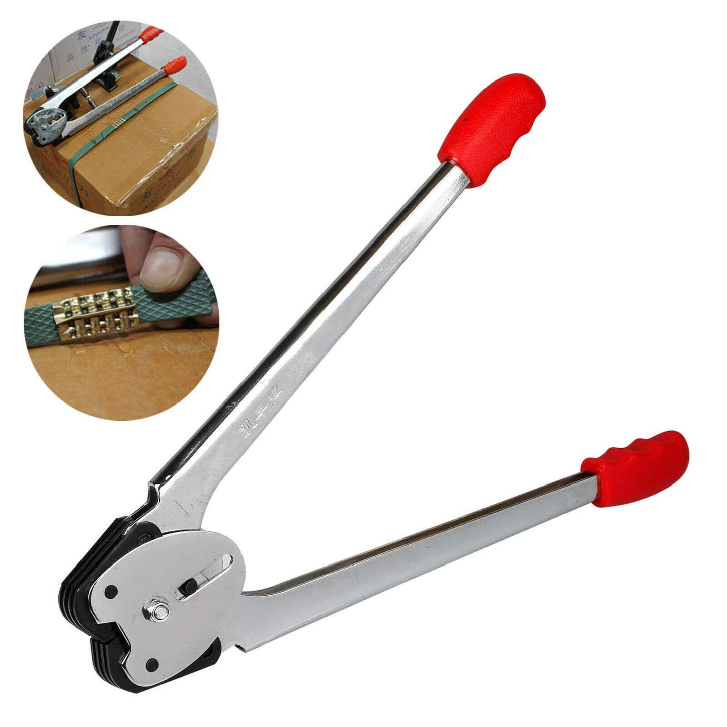 Heavy Duty Manual 4 in 1 PET/PP Manual Strapping Tools Packing Machine Set Tensioner & Sealer 100m Packing Belt
