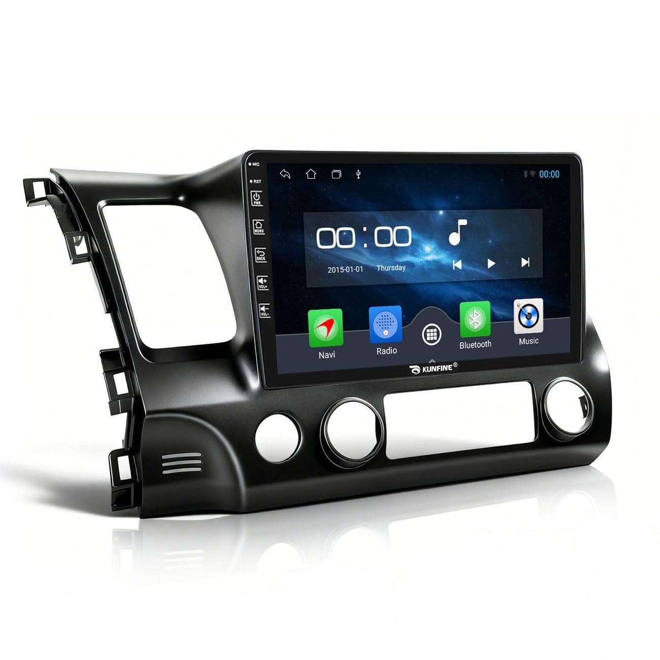 KUNFINE Android Autoradio Car Navigation Stereo GPS Radio 10" IPS Touch Screen Pad BT WiFi Headunit Tablet for Honda Civic 2004-2011 if Applicable Quad Core 1G+16G