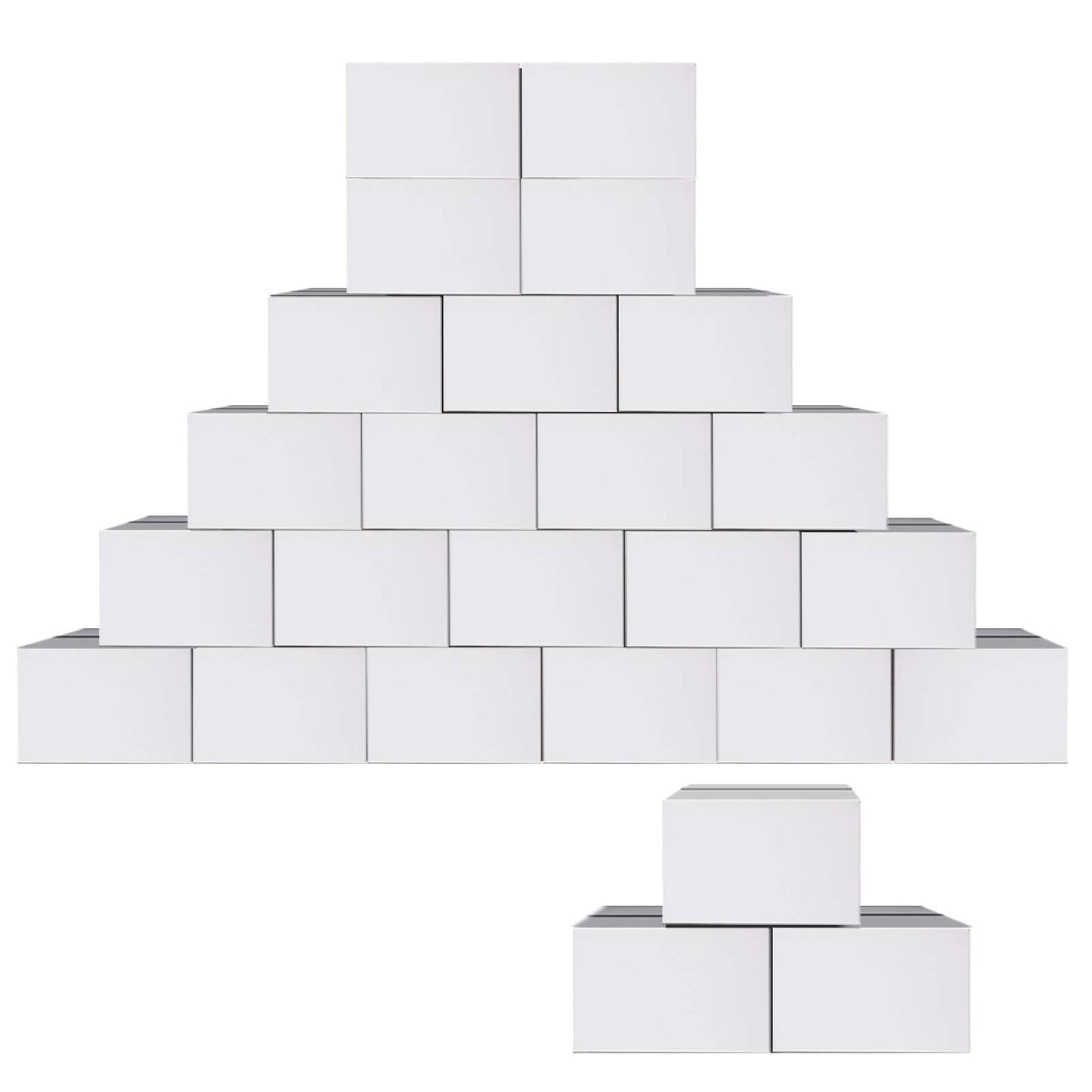 PETAFLOP Shipping Boxes 11x6x6, White Mailer Corrugated Cardboard Box for Small Items Shipping, 25 Pack