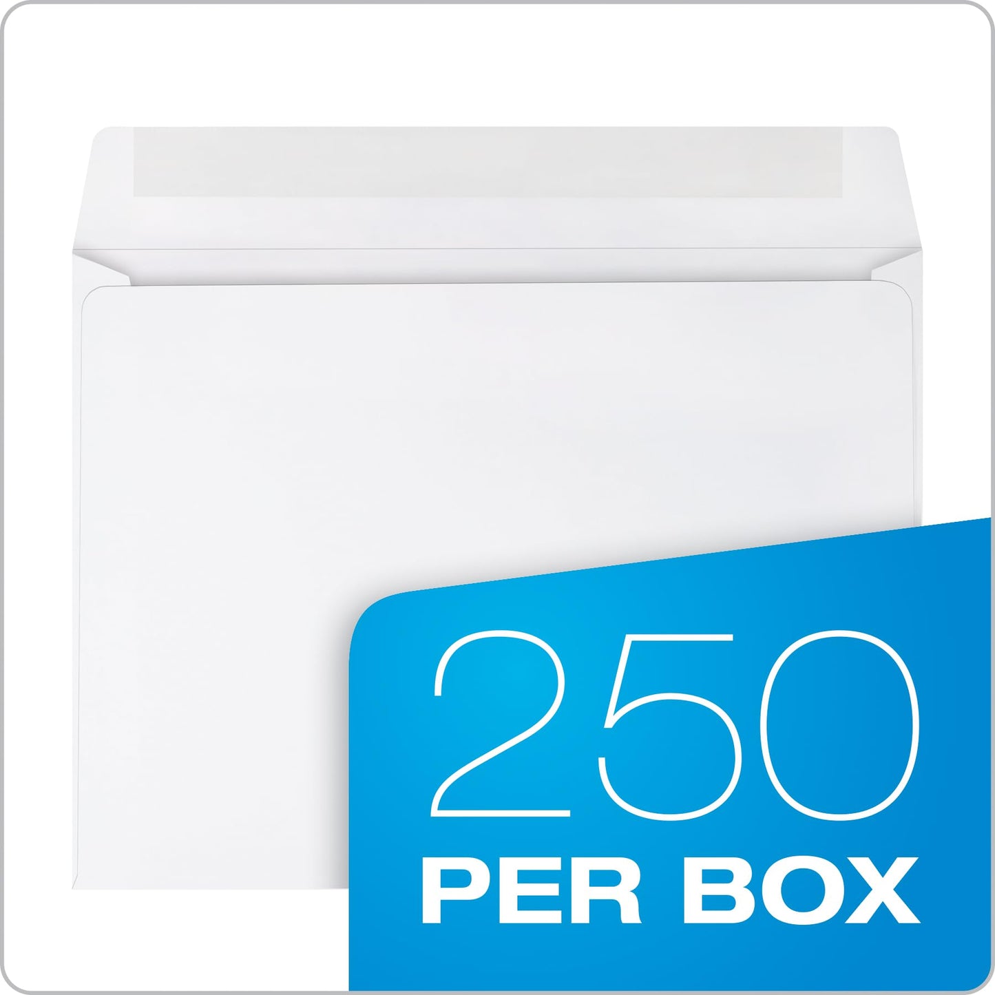 Quality Park Open-Side Booklet Envelope, Gummed, White, 9 x 12, 250 per Box, (37682)