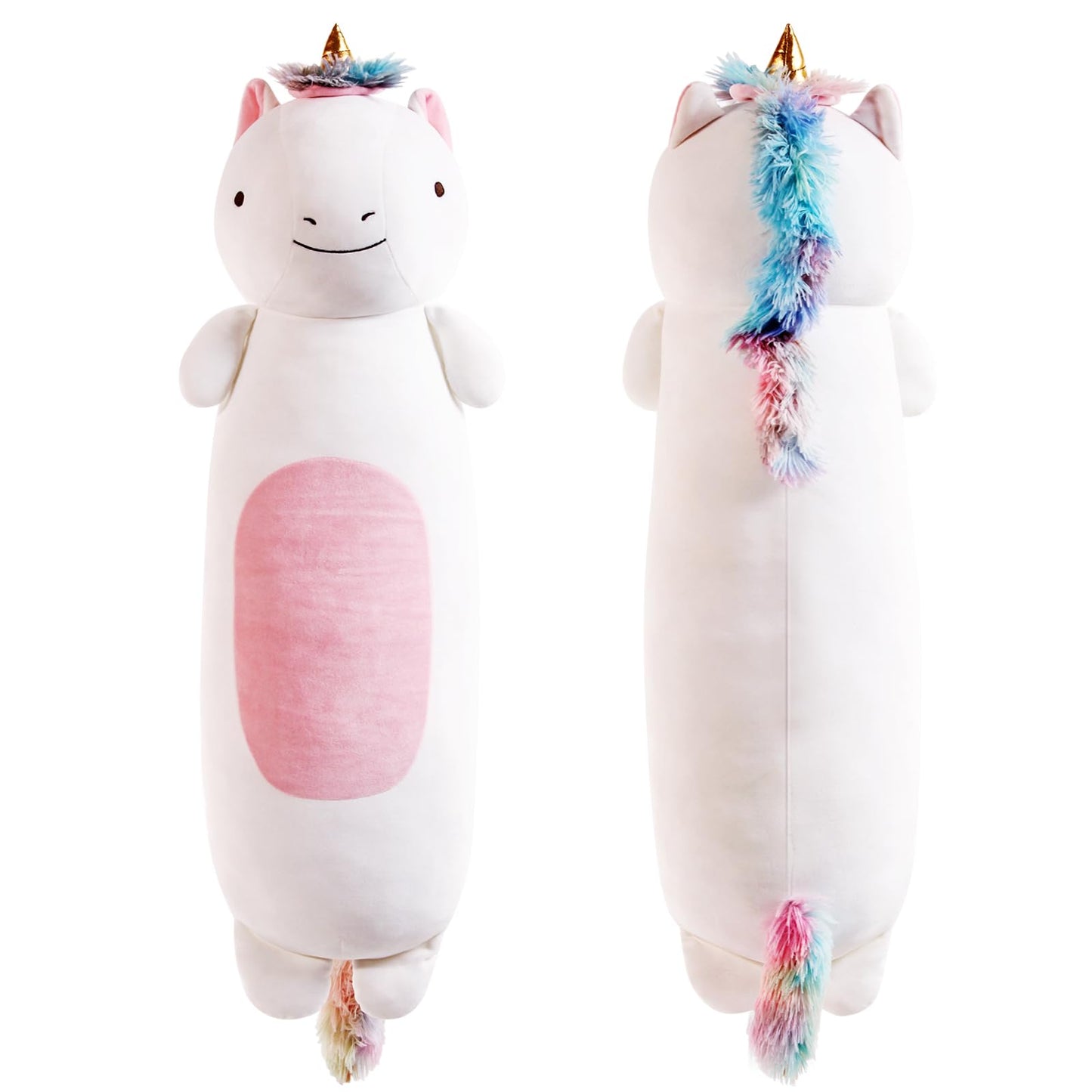 Tianmihou 36” Long Unicorn Plush Body Pillow, Cute Rainbow Unicorn Stuffed Animals, Unicor Squishy Soft Plushies Toy, Gifts for Kids Girls and Boys, Birthday, Valentine's Day