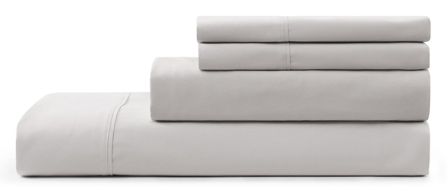 UGG Hedi Full Sheet Set 4-Piece Luxury Cooling Sheets Deep Pockets Premium Bedding with 2 Pillow Shams Hypoallergenic Machine Washable Soft Lightweight Bed Set for Bedroom, Full, Stone Grey