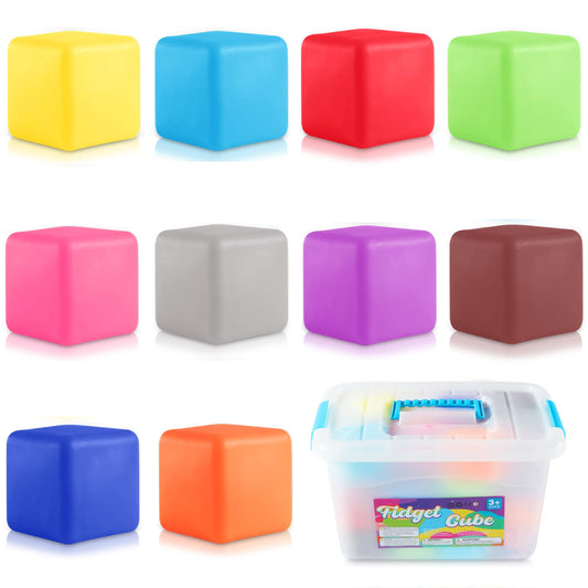 40pcs Stress Balls for Kids-Squishy Cube Stress Balls Bulk-Treasure Box-Fidgets Prizes Bulk-Sensory Fidgets Toys for Adults -Classroom Prize-Goodie Bag Stuffers, Sensory Toys for Autistic Autism