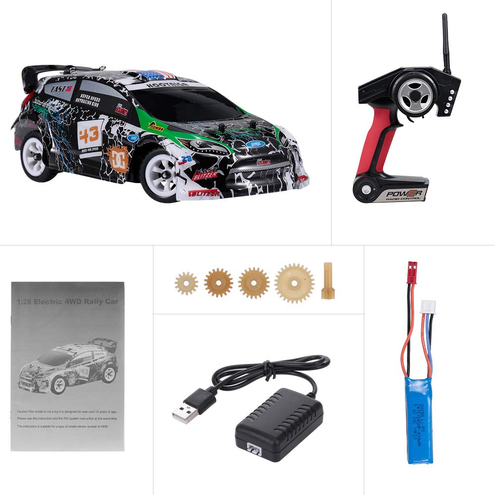 GoolRC WLtoys K989 RC Cars, 1:28 Scale 2.4GHz Remote Control Car, 4WD 30KM/H High Speed RC Racing Car, Drift Cars for Kids and Adults