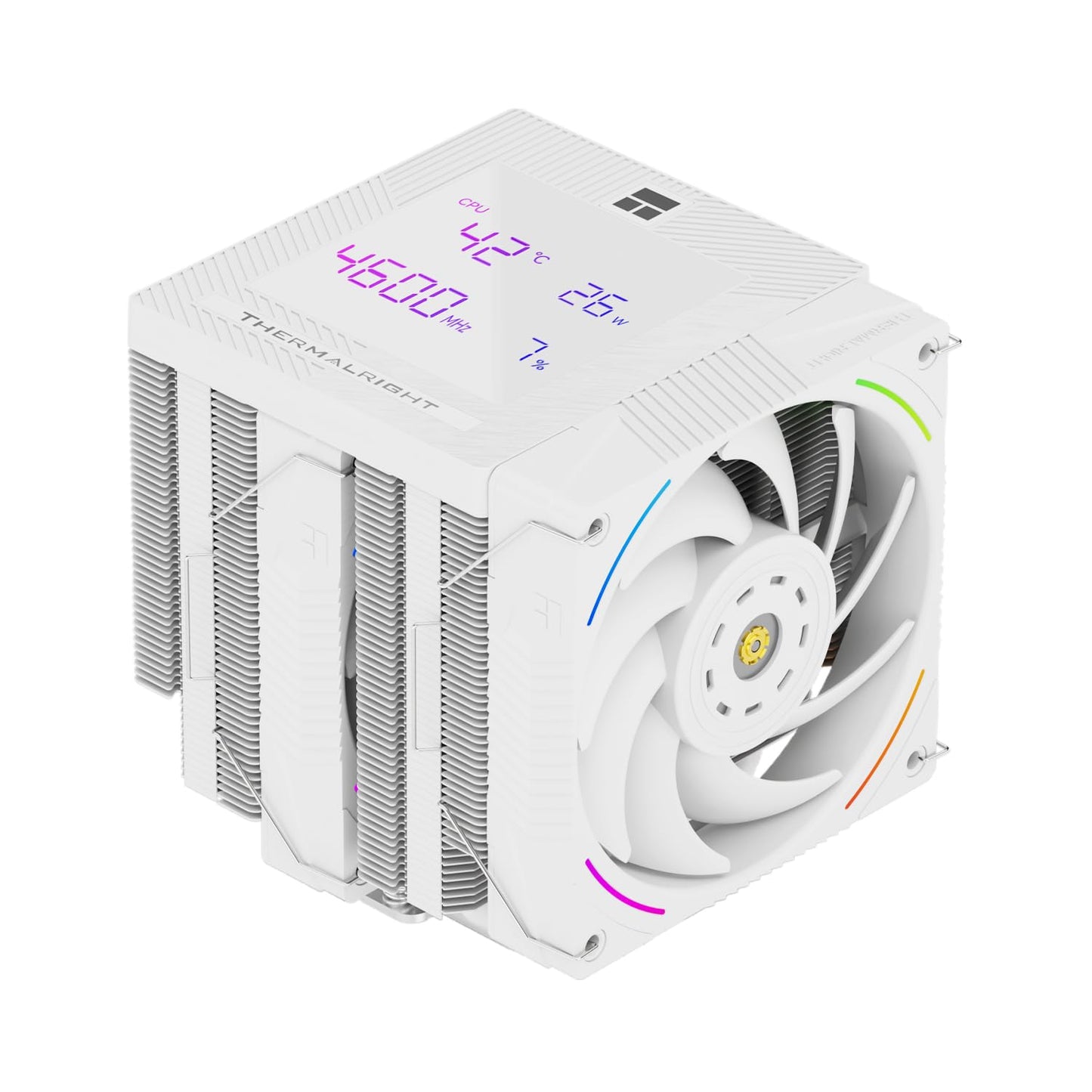 Thermalright Phantom Spirit 120 Digital SNOW CPU Air Cooler, 7 Heat pipes CPU Cooling,Double Tower Cooling,Support for AM4/AM5/Intel lga1700/115X/1200/1851,Magnetic Attraction-Digital Screen Top Cover