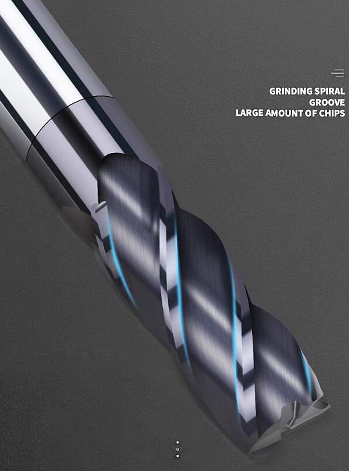 Home of quality tools 5PCS 1/2'' Carbide Square End Mill Bits Set, Milling Bits Cutter 1/2 Carbide End Mills for Alloy Steels/Hardened Steels, HRC 45 Deg Single End 4 Flute AlTiN Coating