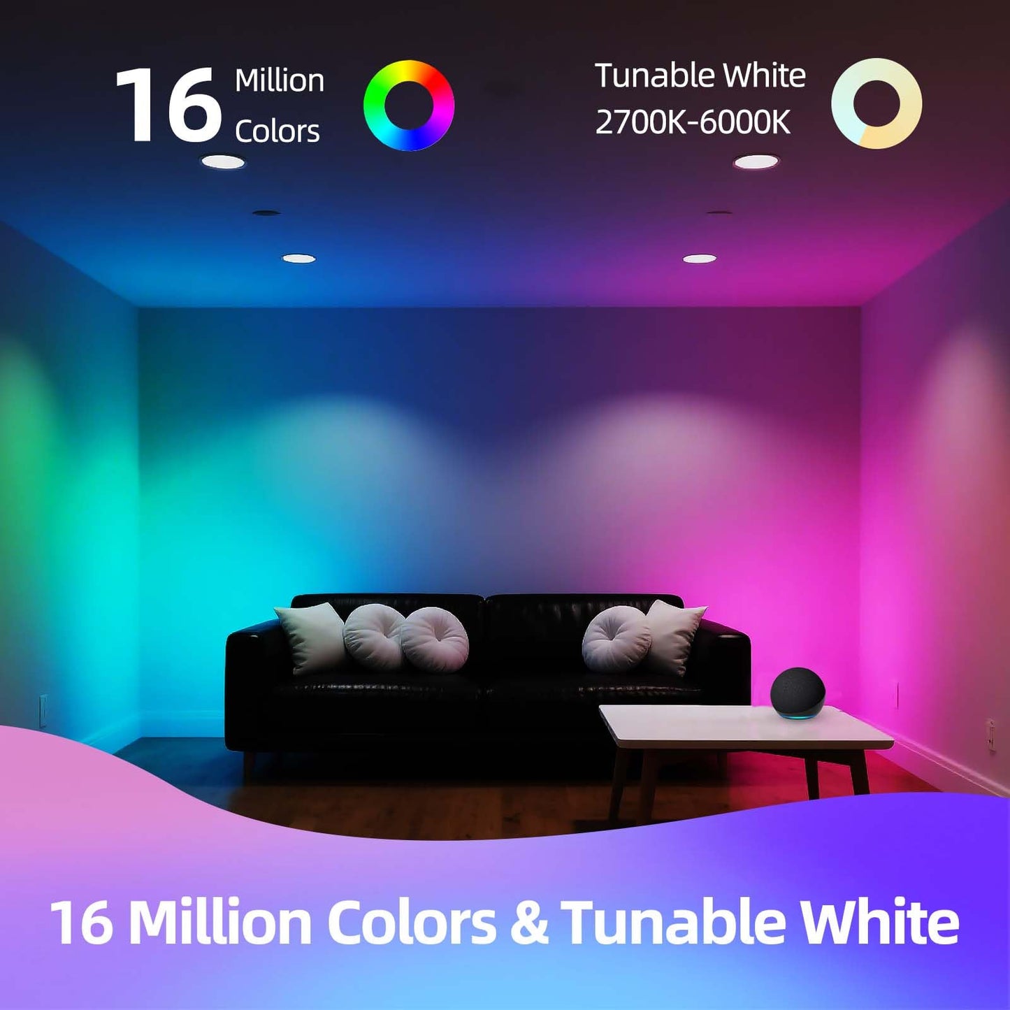 LED BR30 Alexa Flood Light Bulbs Color Changing Indoor Compatible with Alexa (12 Pack)