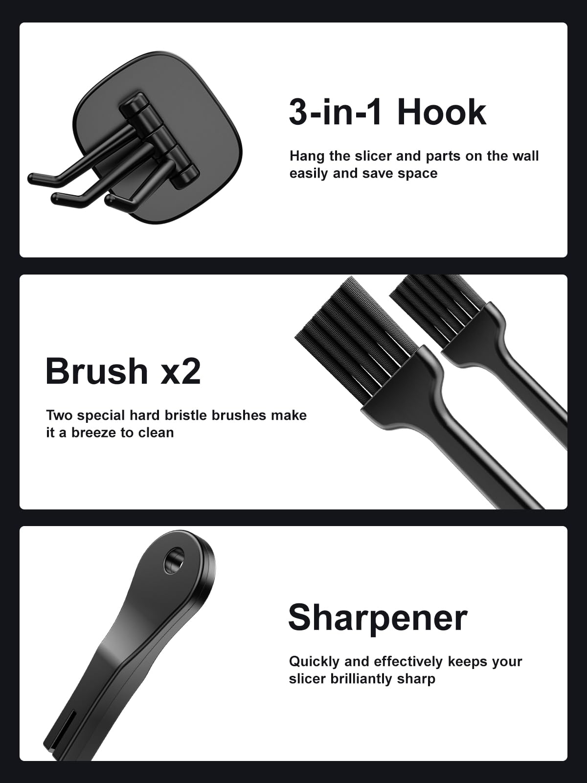 ONCE FOR ALL Fresh Meat Slicer with Handle Kitchen Knife Set For Meat Slicing Shredding, Manual Jerky Cutter Food Slicer For Beef Pork Mutton For Home Cooking BBQ Hot Pot