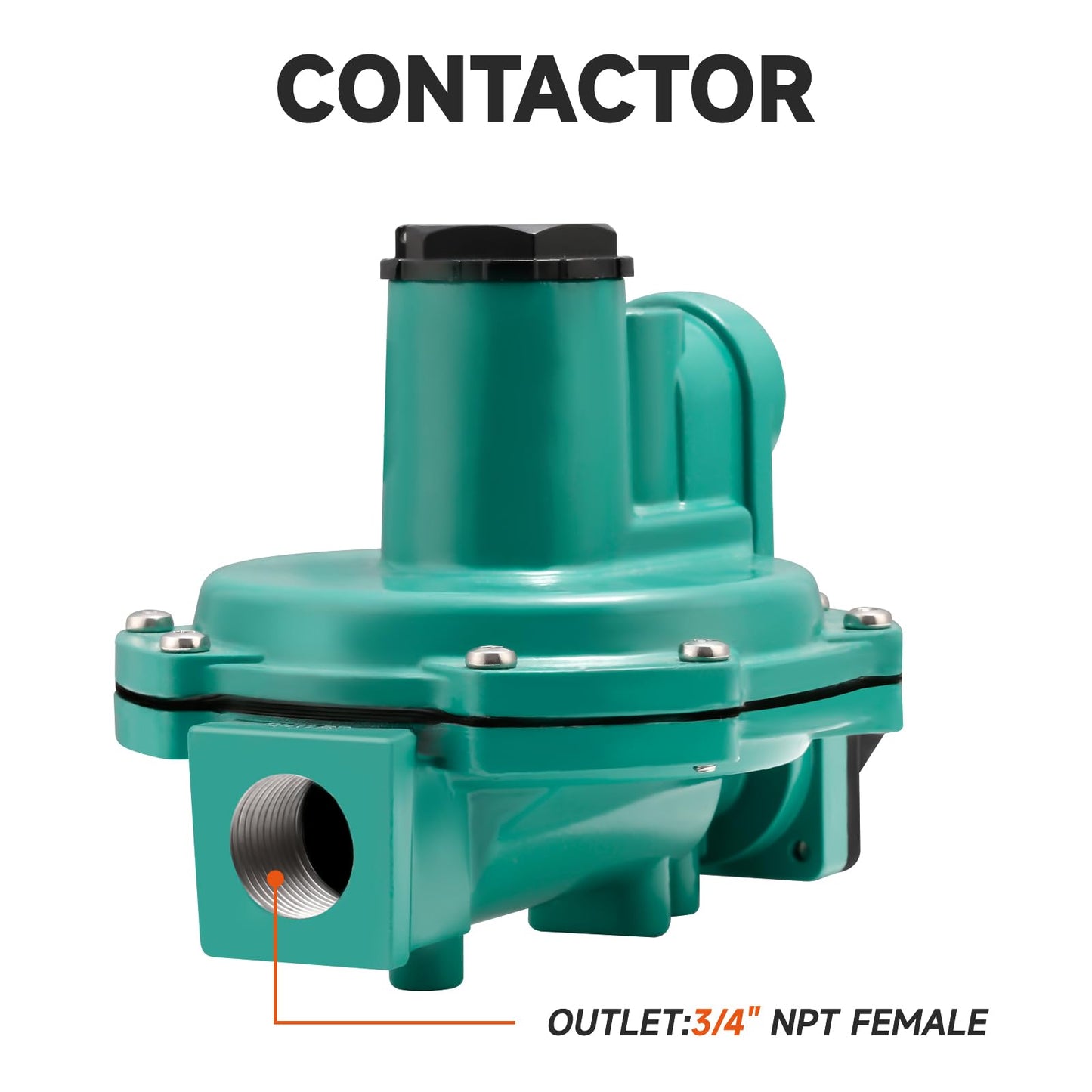 Roastove LP-Gas Equipment R622-DFF 2nd Stage Regulator, 9-13" W.C Spring, 3/4" x 3/4" NPT