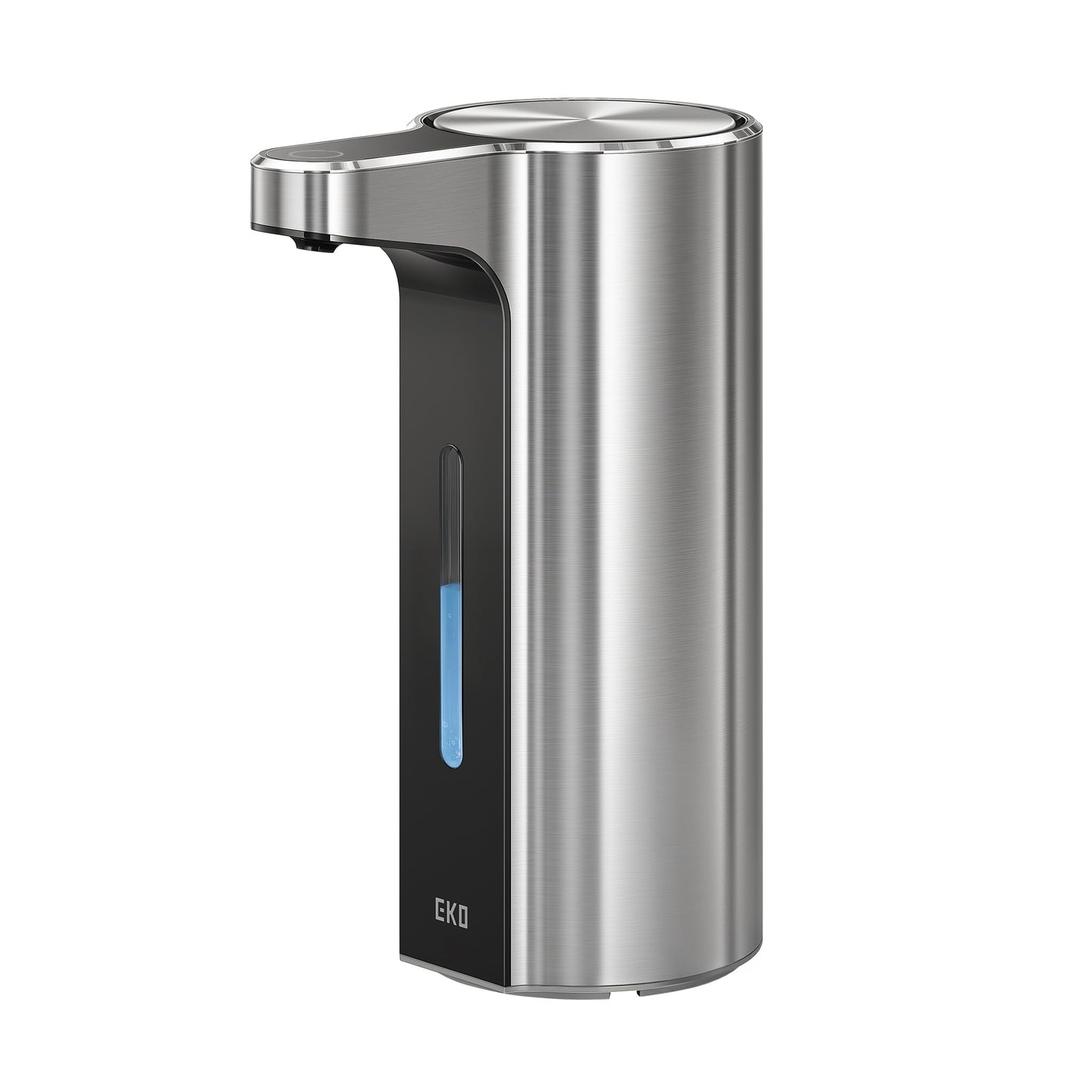 EKO Aroma Pro 13.5 fl oz Touchless Automatic Liquid Soap Dispenser, Rechargeable Hand & Dish Soap Dispenser for Bathroom and Kitchen, Waterproof, Adjustable Volume Control (Stainless Steel)