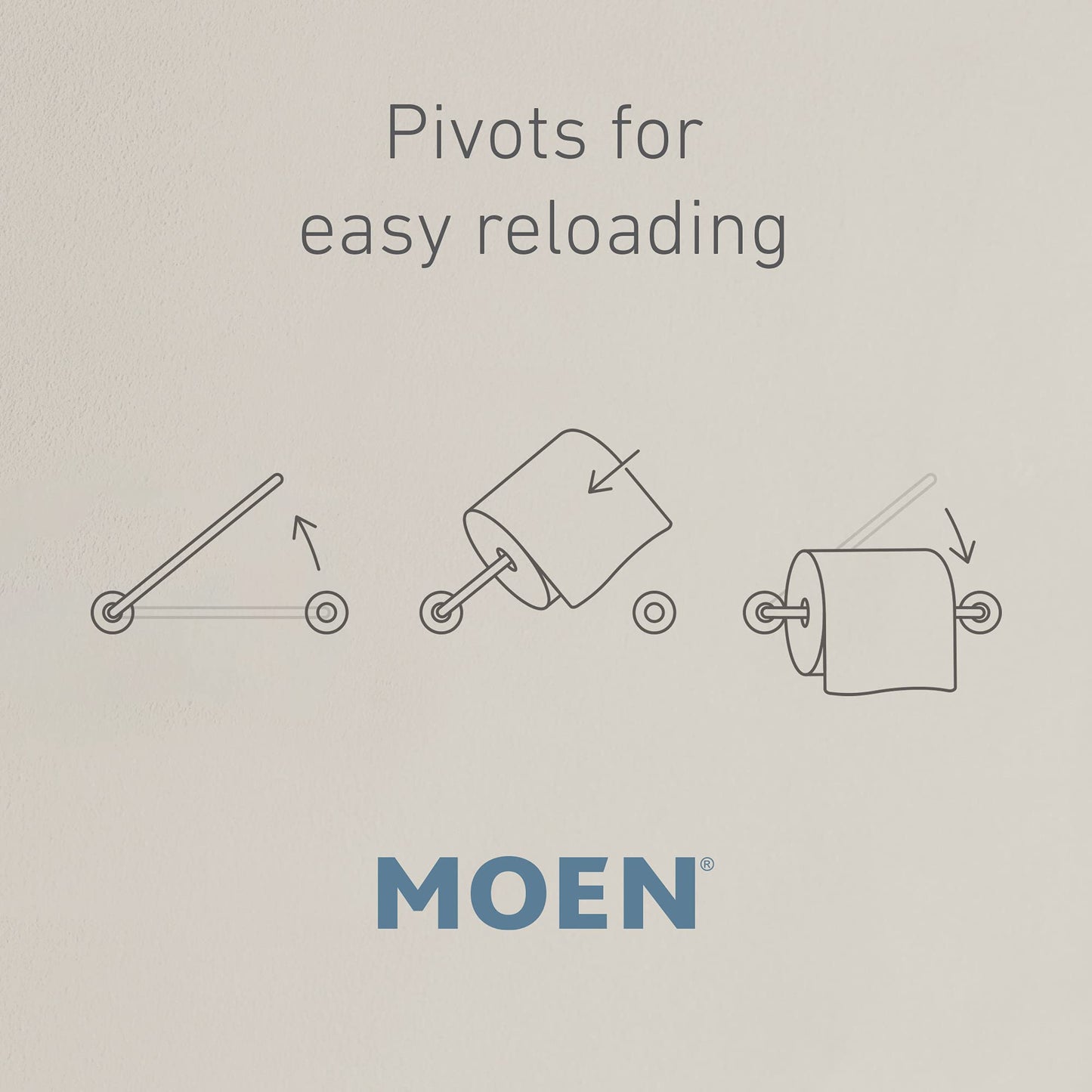 Moen YB6408NL Belfield Pivoting Toilet Paper Holder, Polished Nickel