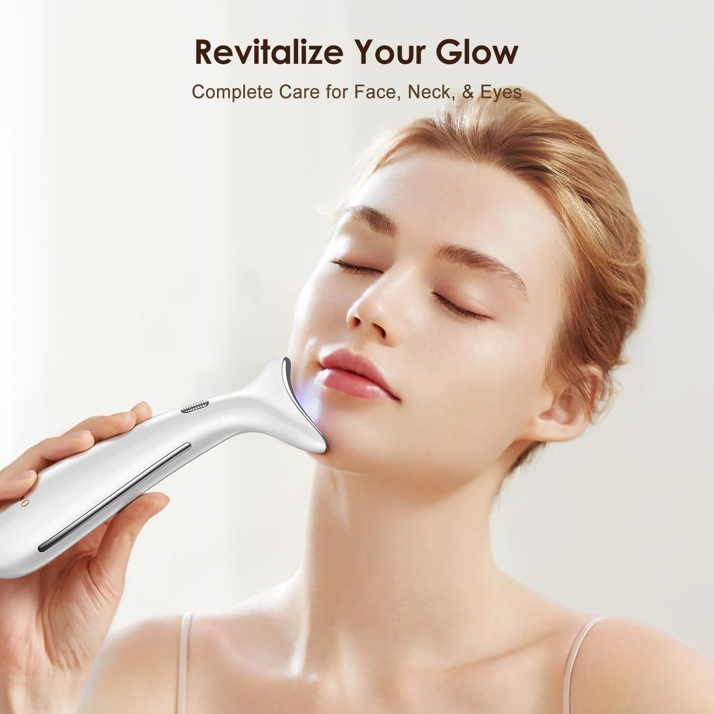 AZMAVO Facial and Neck Massager for Face, Neck & Eye - Skin Lifting & Firming - Wrinkle & Dark Circle Reducer - at Home Skin Care Face Sculpting Tool and Neck Massager