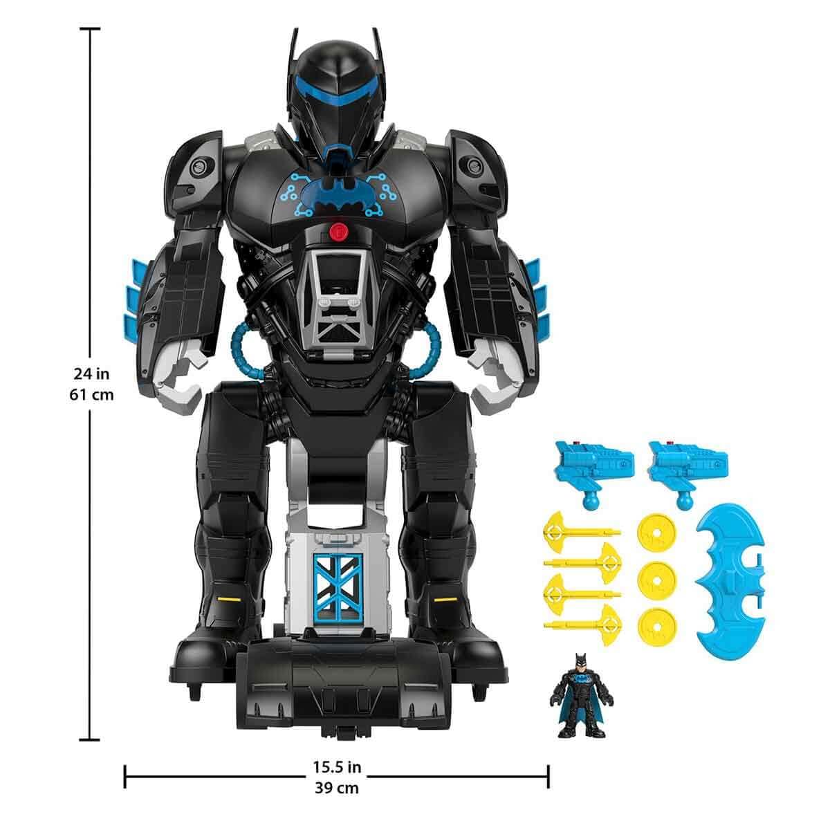 Fisher-Price Imaginext DC Super Friends Batman Toy Bat-Tech Batbot Playset 2-Ft-Tall Robot with Lights & Sounds for Pretend Play Kids Ages 3+ Years