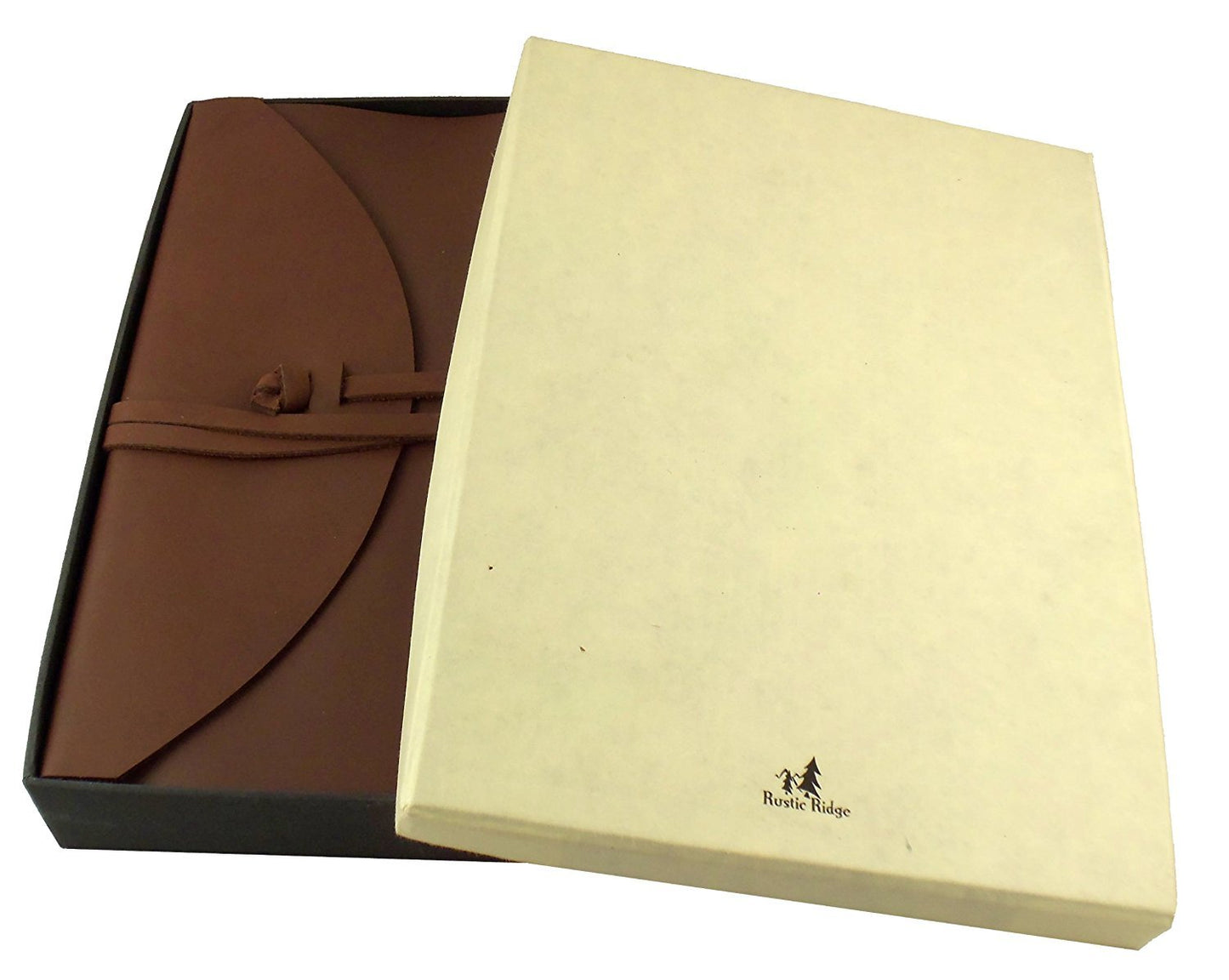 Large Genuine Leather Legacy Journal/Sketchbook with Gift Box - 380 Pages - 9" x 12" - Rich Dark Brown