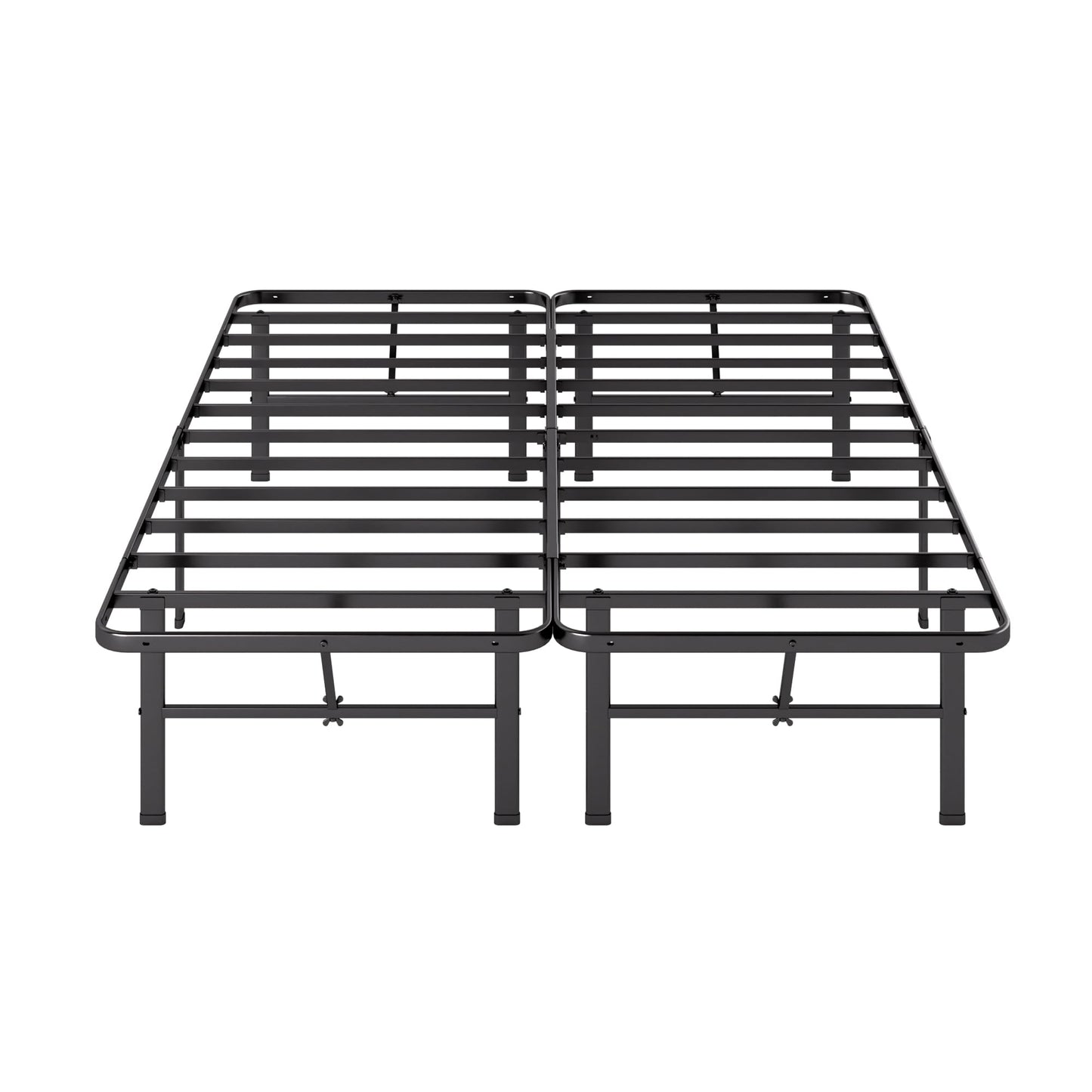 Zinus Rumi 14in Queen Metal Bed Frame, Quick Assembly SmartBase® Mattress Foundation, Heavy Duty Sturdy Steel with No Box Spring Needed, Eco-Friendly Packaging, Black
