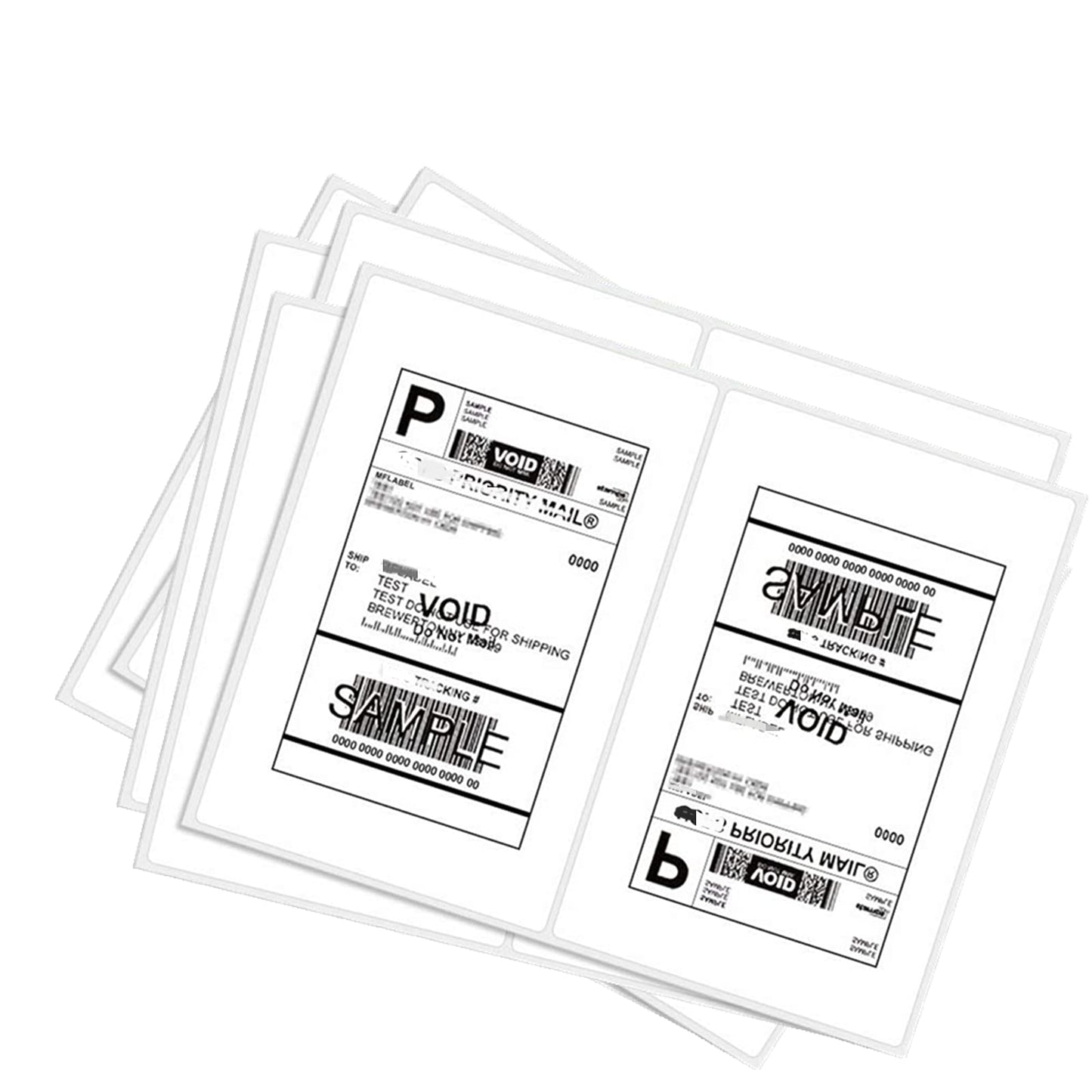 BESTEASY 1000 Round Corner Half Sheet Self Adhesive Shipping Labels for Laser and Ink Jet Printers, White Blank (500 Sheets, 1000 Labels)