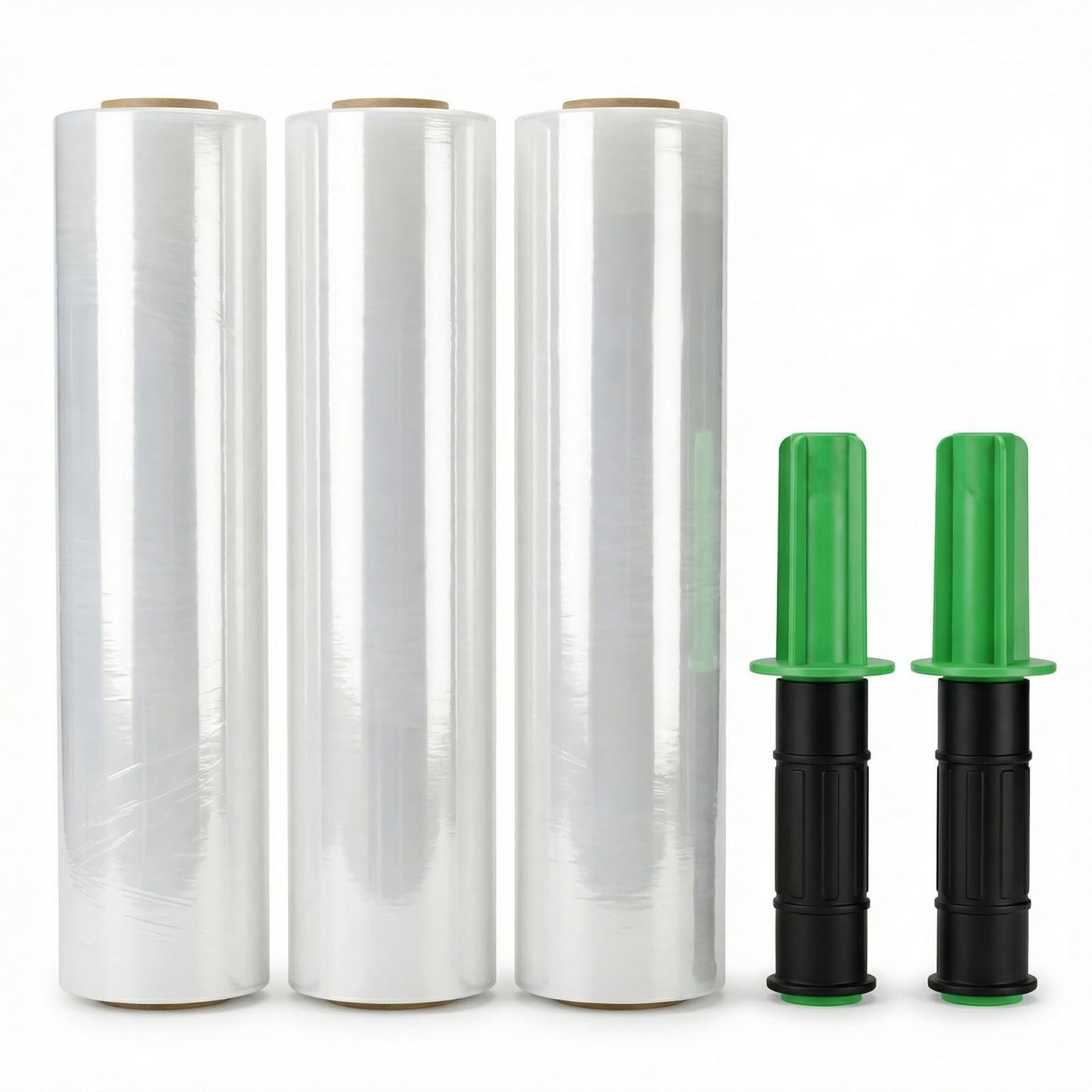 Stretch Film Wrap for Moving, 3 Pack 15 Inch x 1000ft 70 Gauge, Plastic Wrap for Moving with Handle, Packing, Shipping, Pallet & Furniture Protection