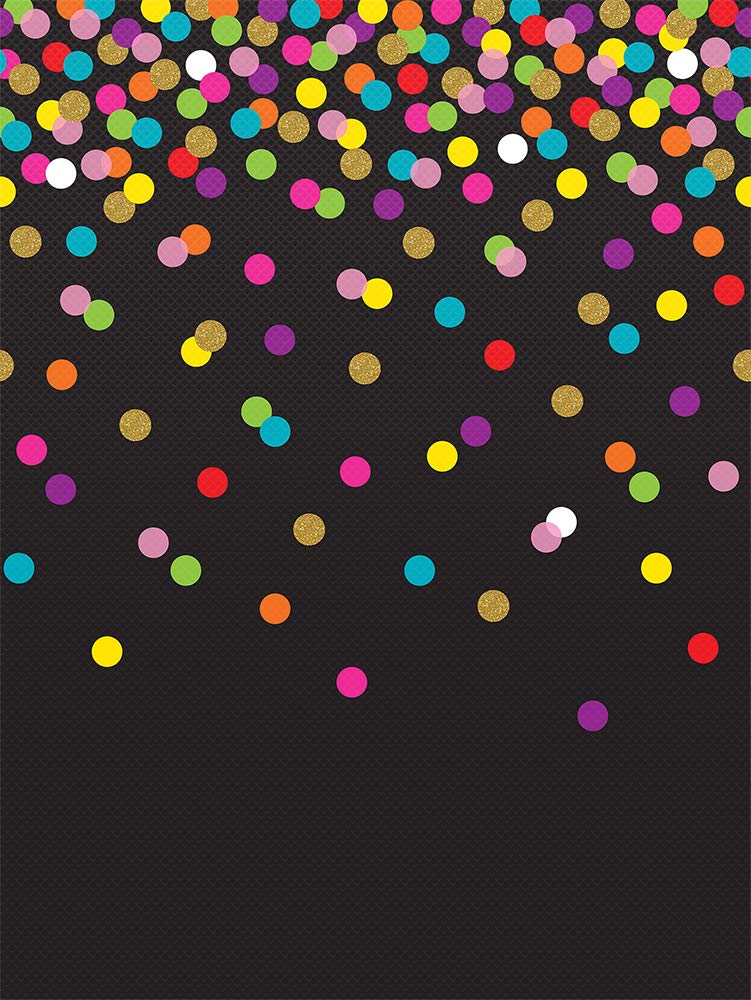 Teacher Created Resources Colorful Confetti on Black Better Than Paper Bulletin Board Roll (TCR77037)