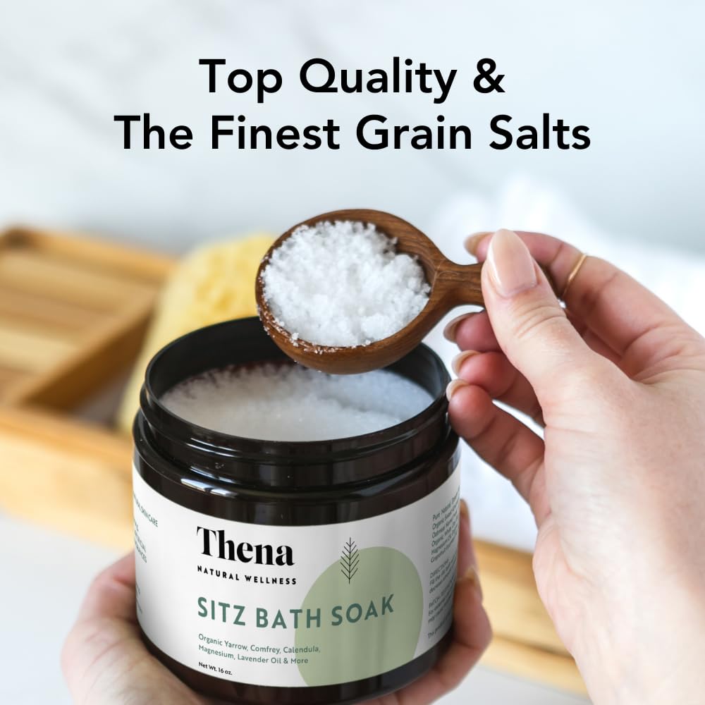 Best Organic Sitz Bath Soak for Postpartum Recovery Care New Mom Essentials & Natural Hemorrhoid Treatment, 100% Natural & Gentle with Pure Epsom & Dead Sea Salts Witch Hazel Lavender Essential Oil